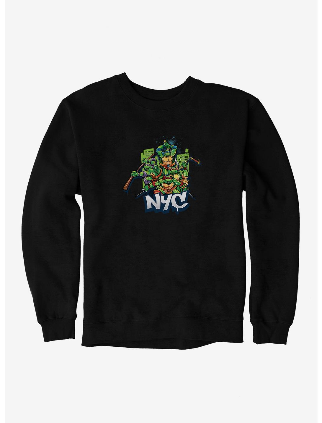 Teenage Mutant Ninja Turtles NYC Group Battle Pose Sweatshirt, BLACK, hi-res