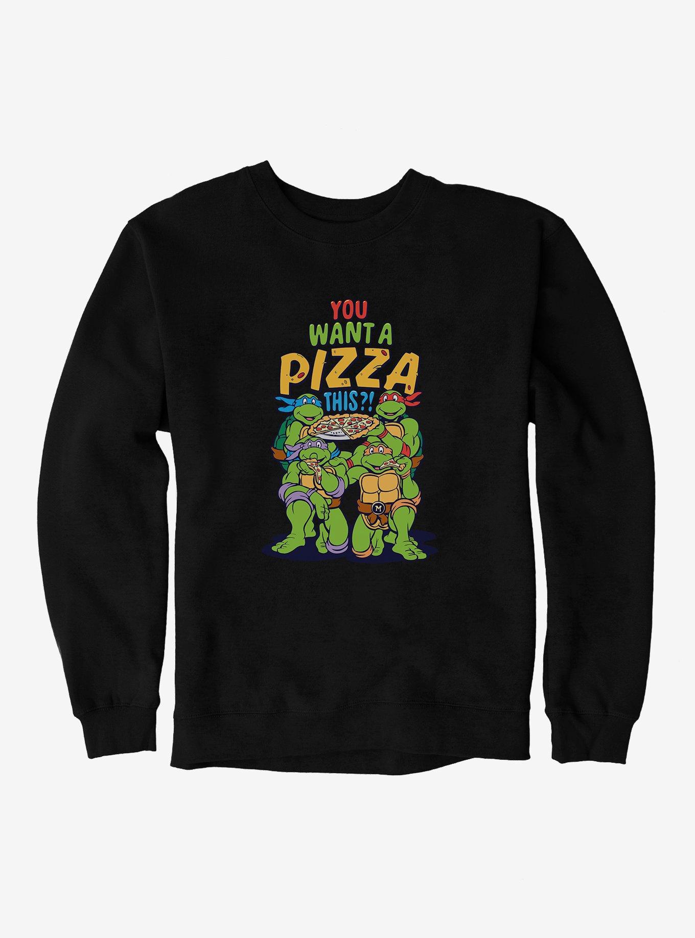 Teenage Mutant Ninja Turtles You Want A Pizza This Group Sweatshirt, BLACK, hi-res