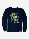 Teenage Mutant Ninja Turtles Michelangelo Only Here For Pizza Sweatshirt, NAVY, hi-res