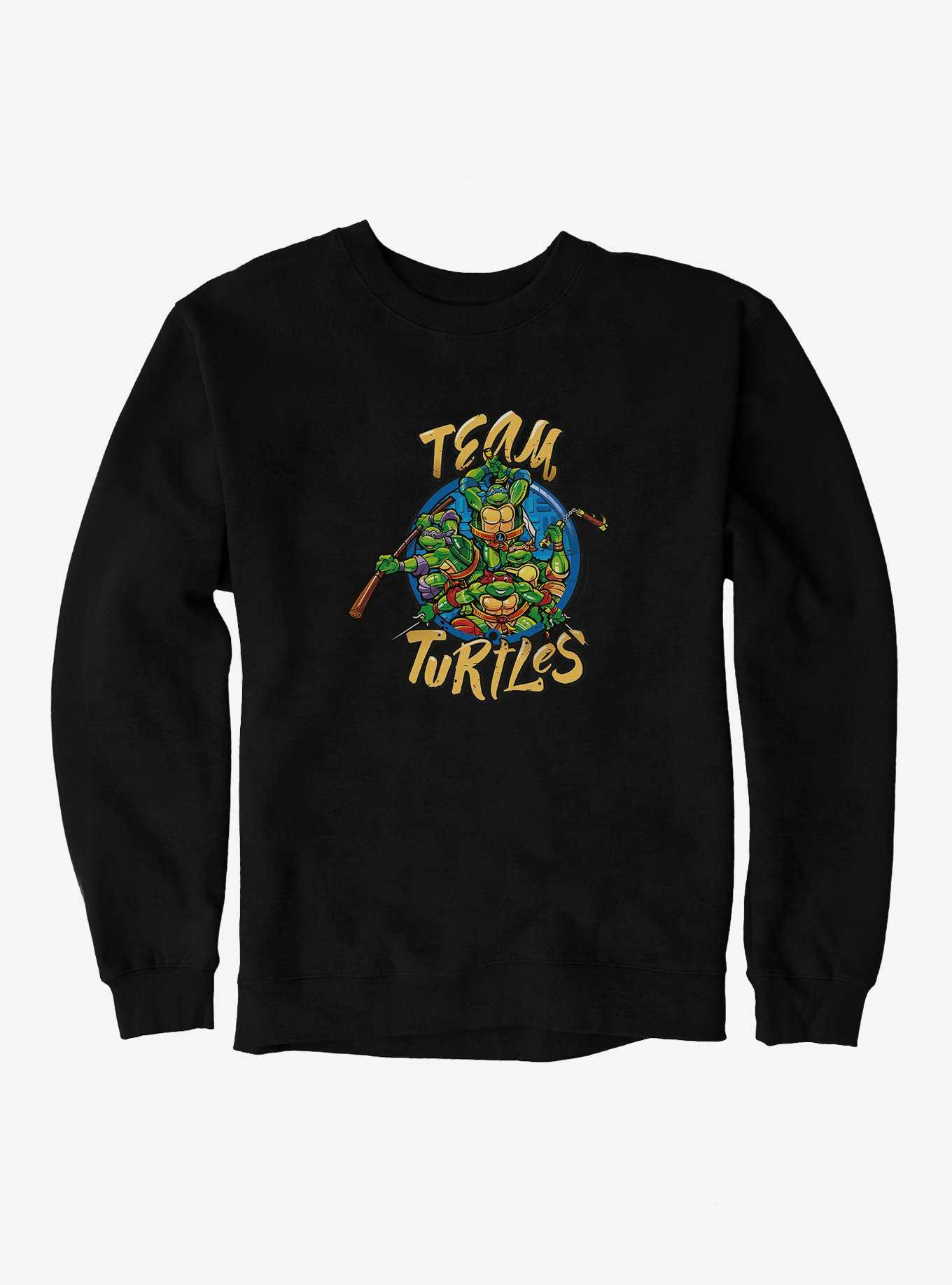 Teenage Mutant Ninja Turtles Team Turtle Group Poses Circle Sweatshirt, , hi-res