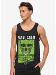 Stay Down X Fatal Crew Green Skull Muscle T-Shirt, BLACK, hi-res