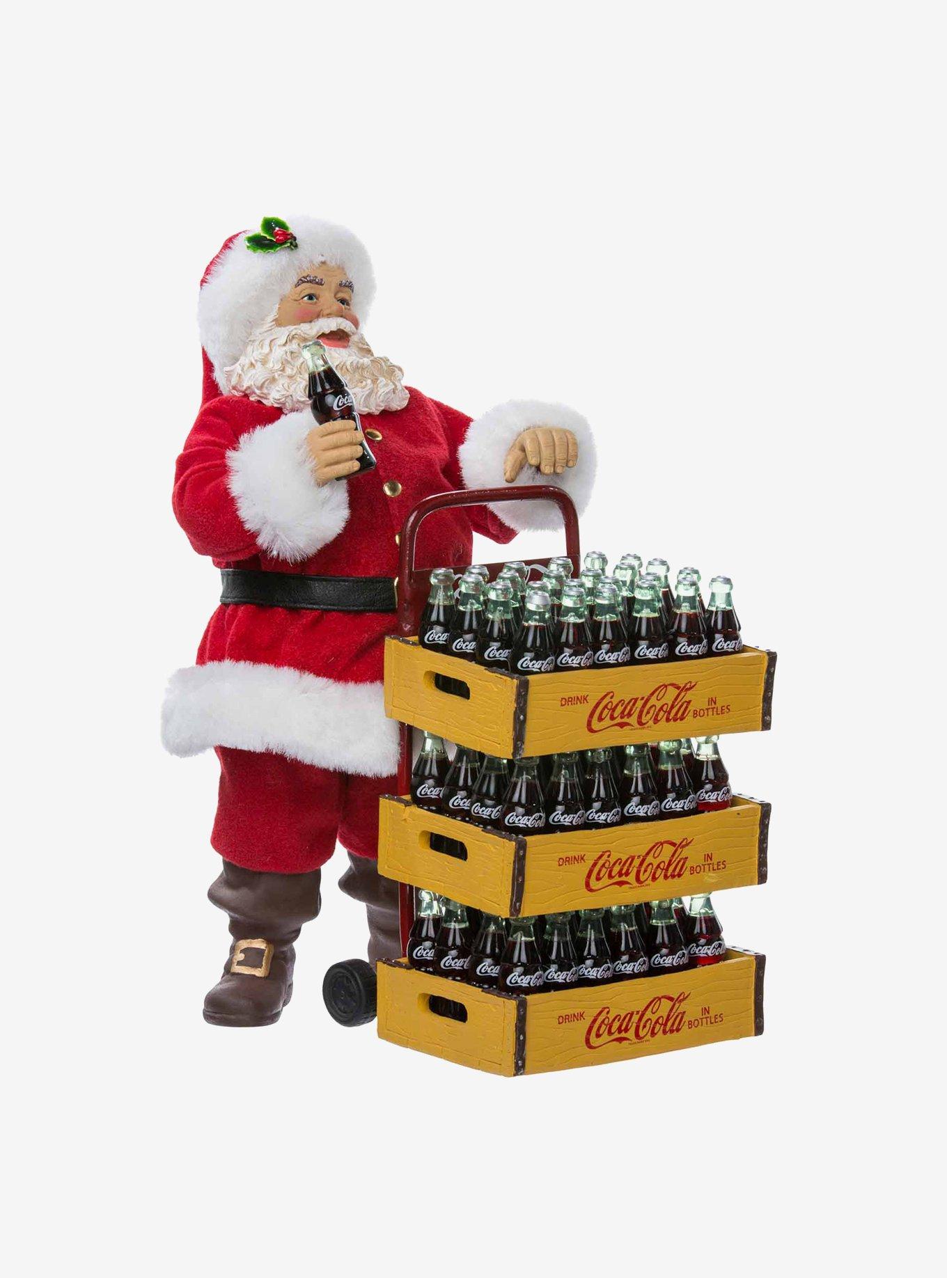 Coke Coca Cola Santa With Delivery Cart Set, , hi-res