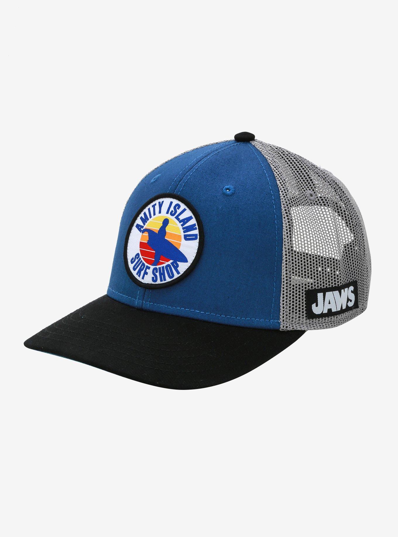 Cappello Jaws Amity Island - Baseball Cap Denim Washed Stile Vintage - Unisex Regolabile Con Fibbia Ottone - 3