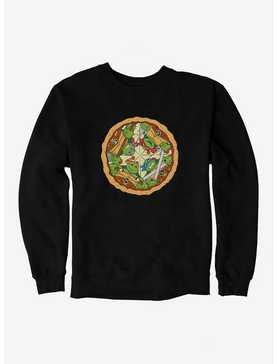 Teenage Mutant Ninja Turtles Group On Pizza Slices Sweatshirt, , hi-res