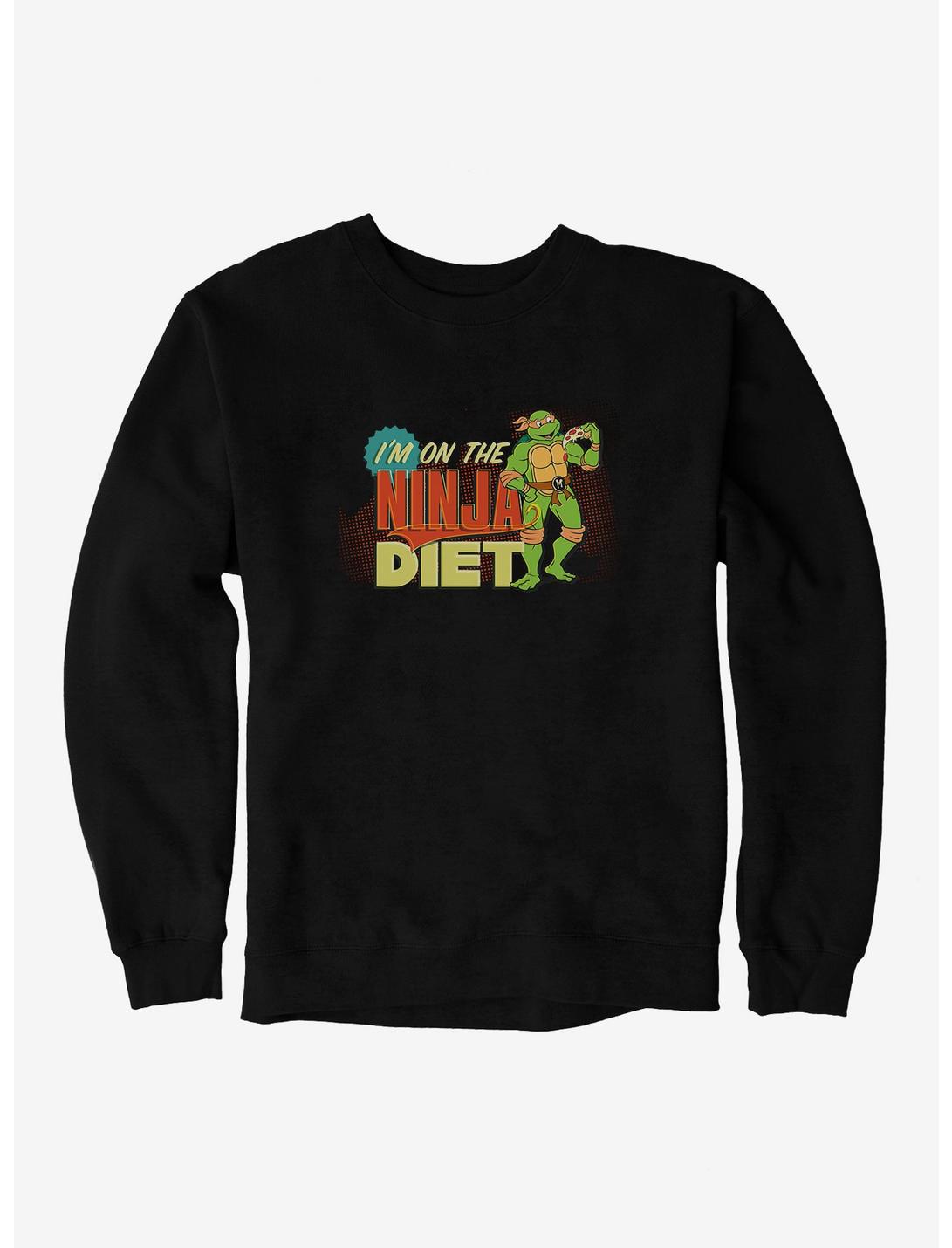 Teenage Mutant Ninja Turtles Michelangelo On The Ninja Diet Sweatshirt, BLACK, hi-res
