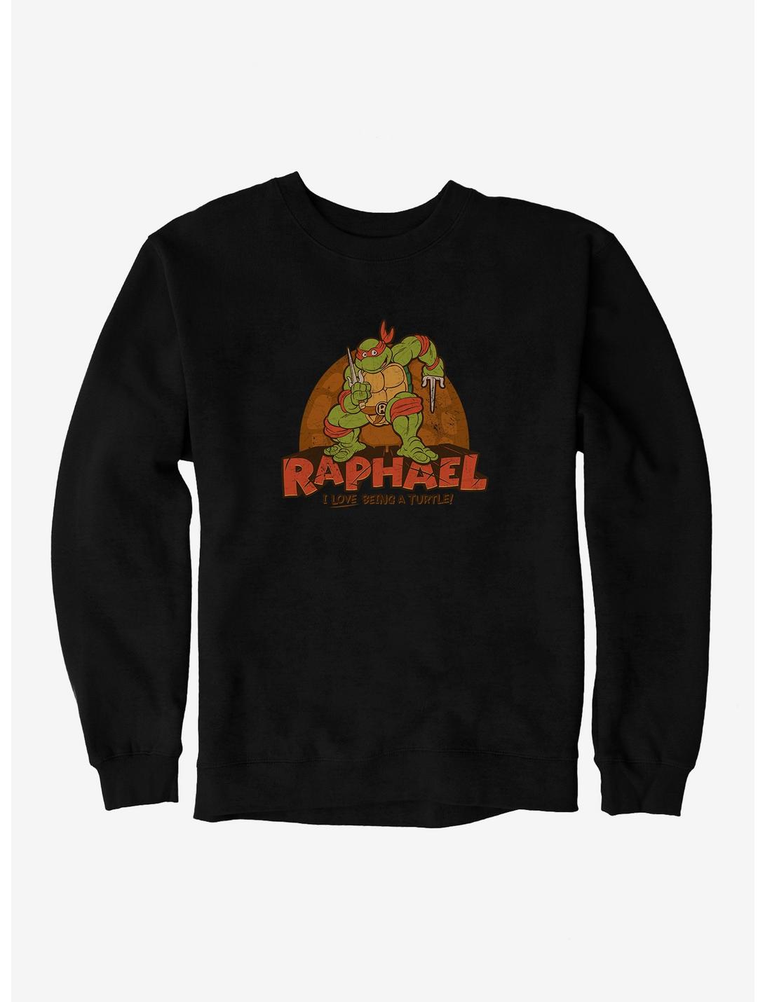 Teenage Mutant Ninja Turtles Raphael I Love Being A Turtle Sweatshirt, BLACK, hi-res