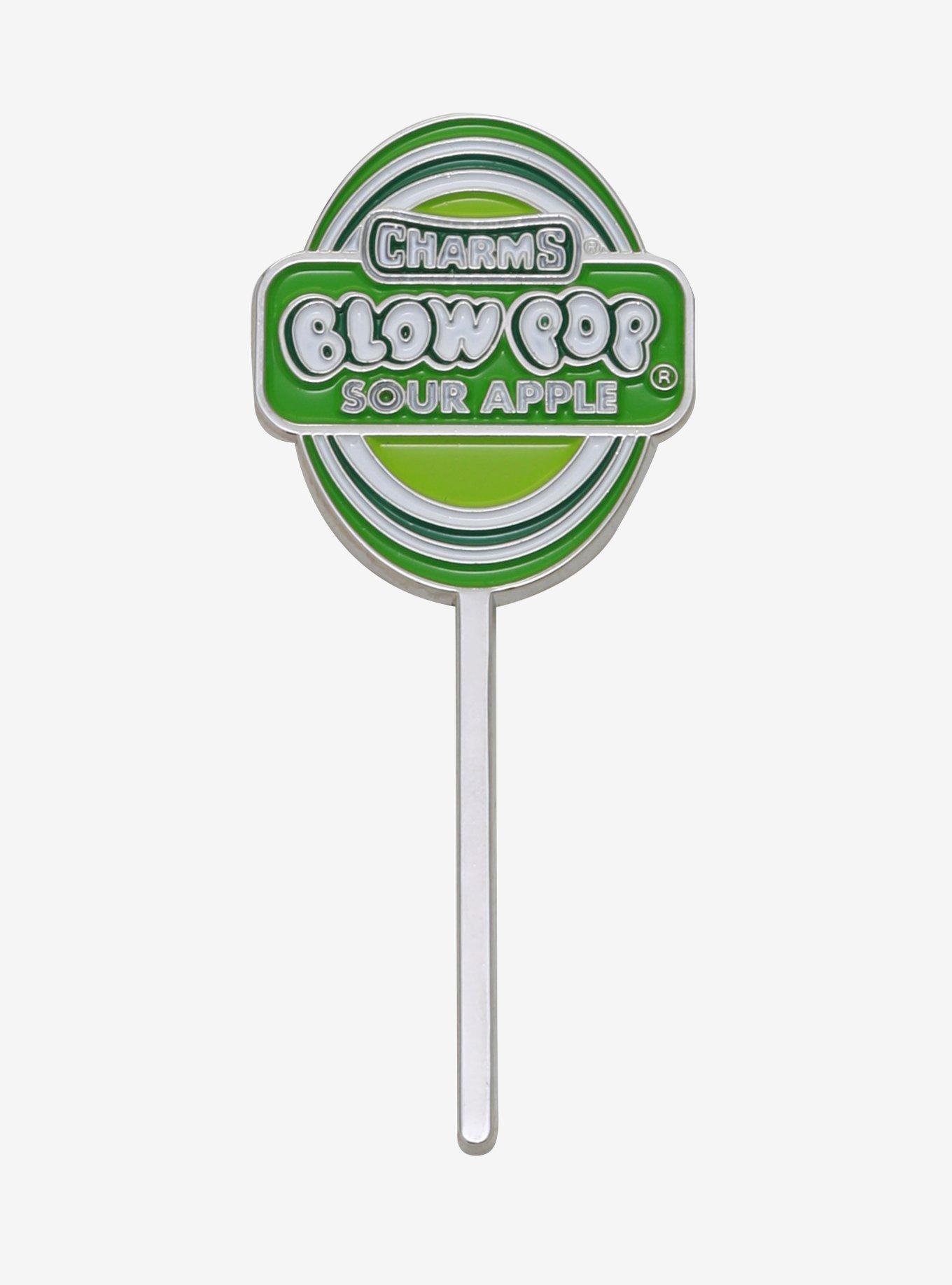 Charms Blow Pop Sour Apple Enamel Pin, , hi-res