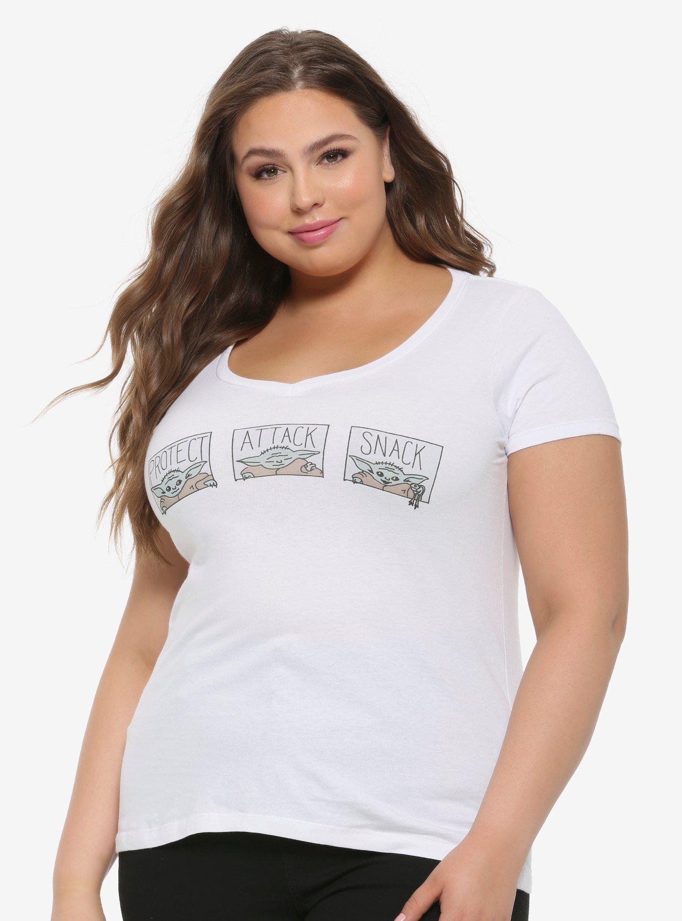 Star Wars The Mandalorian The Child Protect Attack Snack Girls T-Shirt Plus Size, MULTI, hi-res