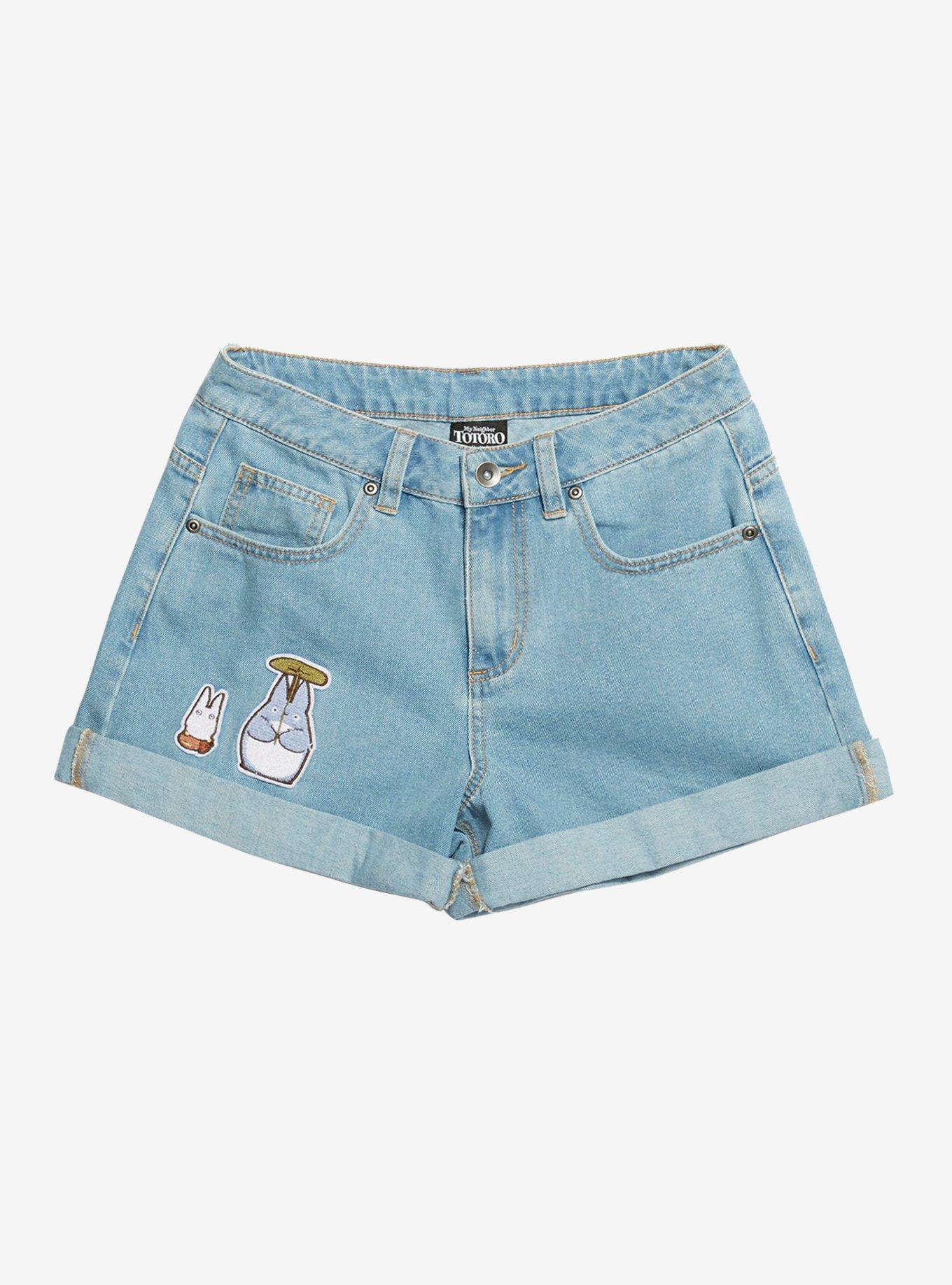 Her Universe Studio Ghibli Earth Day Collection My Neighbor Totoro Totoro's Friends Girls Mom Shorts, INDIGO, hi-res