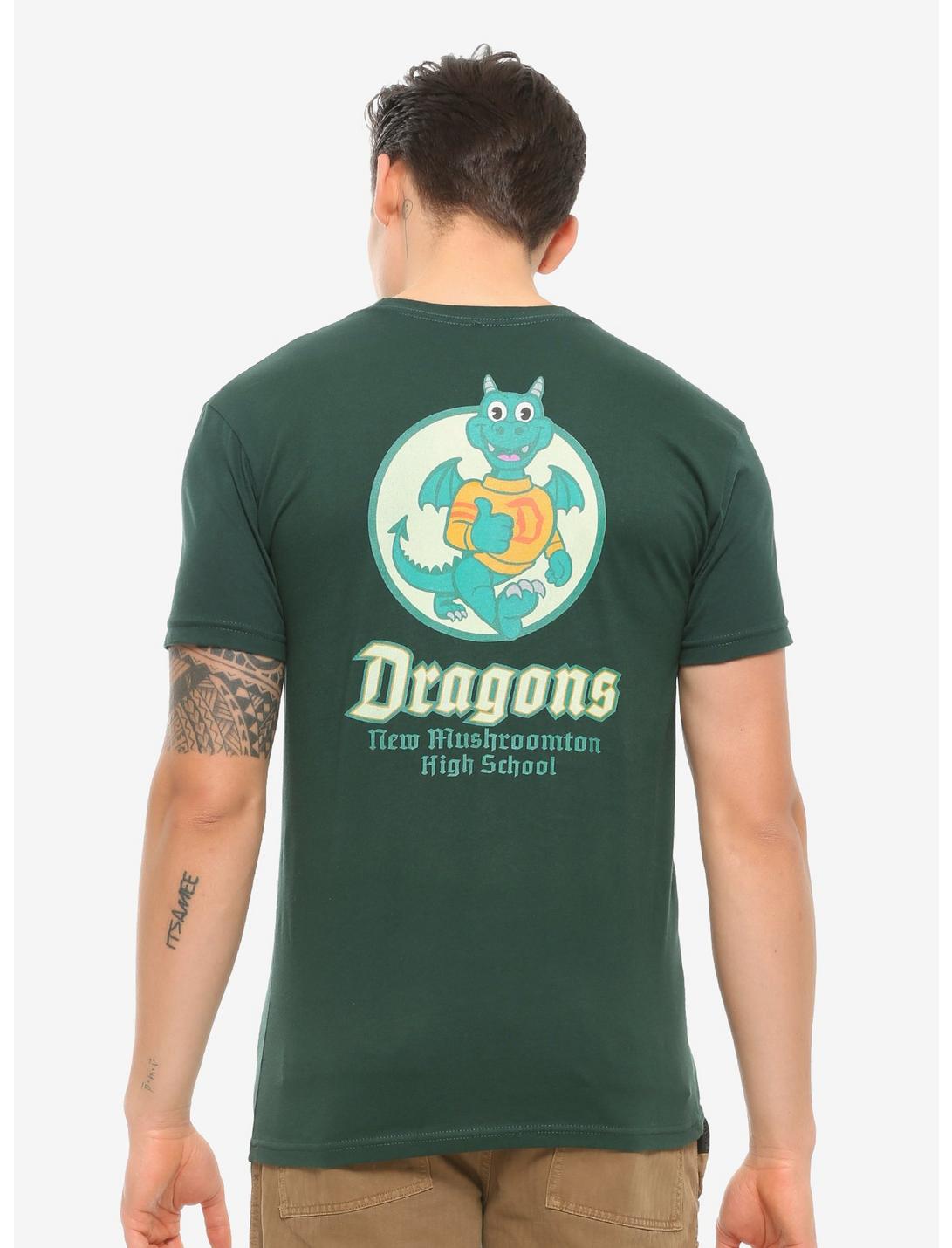 Disney Pixar Onward New Mushroomton High School Dragons T-Shirt - BoxLunch Exclusive, GREEN, hi-res
