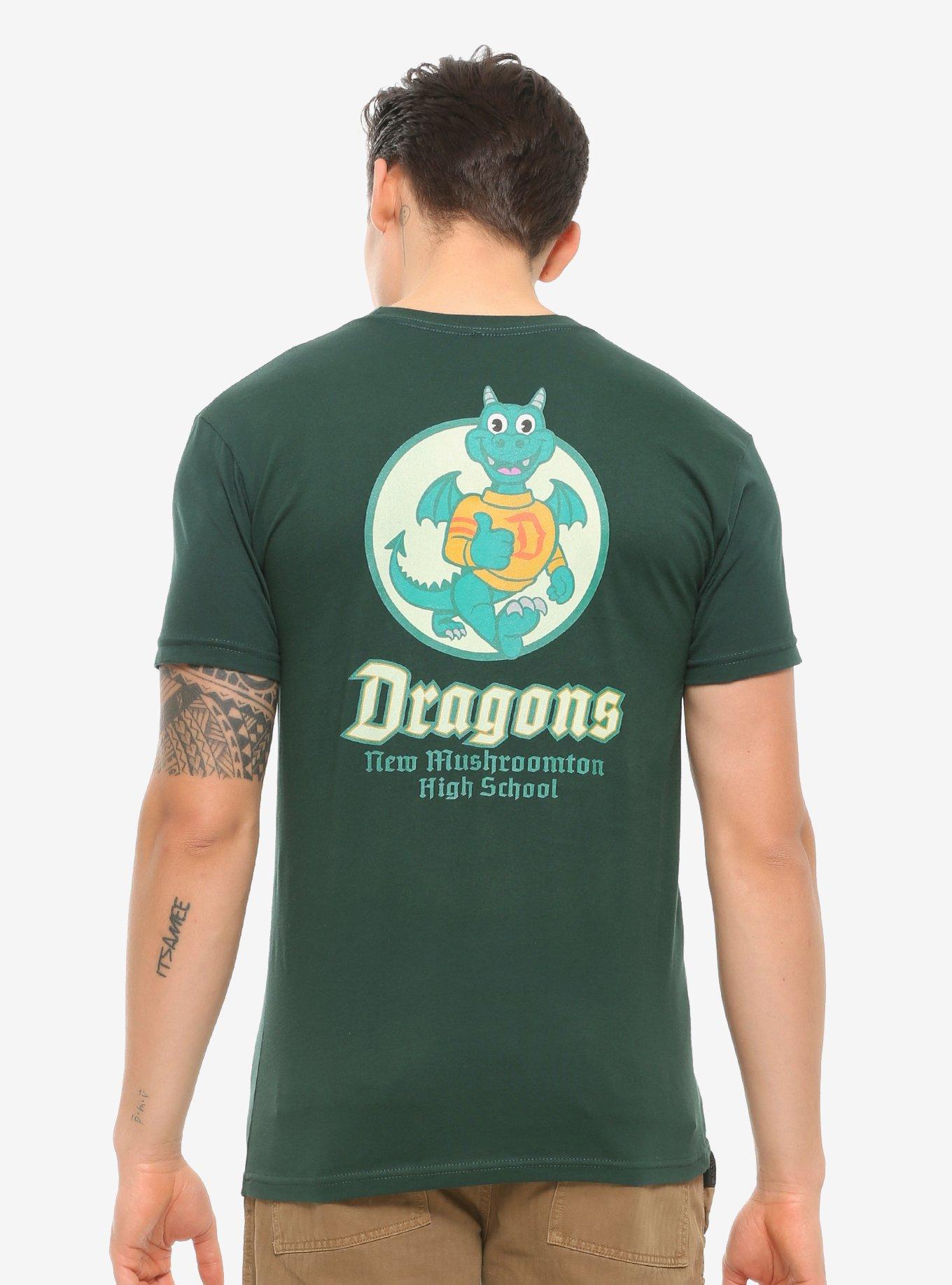 Disney Pixar Onward New Mushroomton High School Dragons T-Shirt - BoxLunch Exclusive, GREEN, hi-res