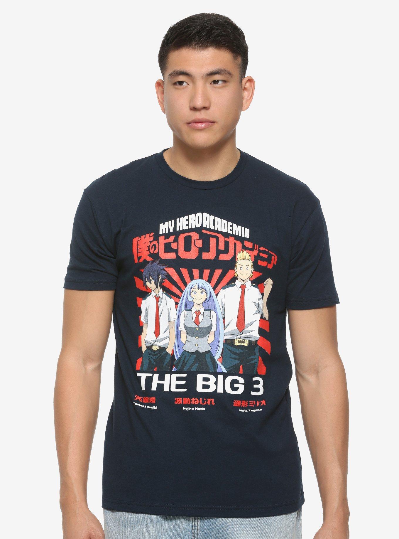 My Hero Academia The Big 3 T-Shirt - BoxLunch Exclusive, RED, hi-res