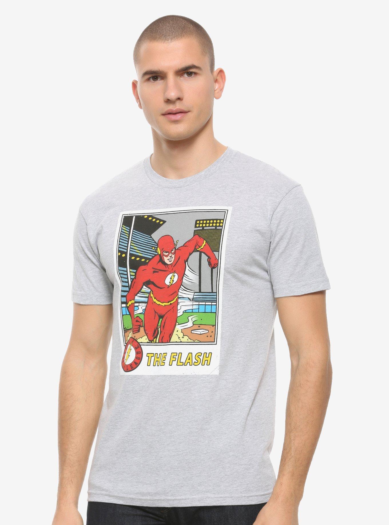 DC Comics The Flash Trading Card T-Shirt - BoxLunch Exclusive, RED, hi-res