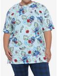 Disney Lilo & Stitch Scrump Floral Oversized Girls T-Shirt Plus Size, MULTI, hi-res