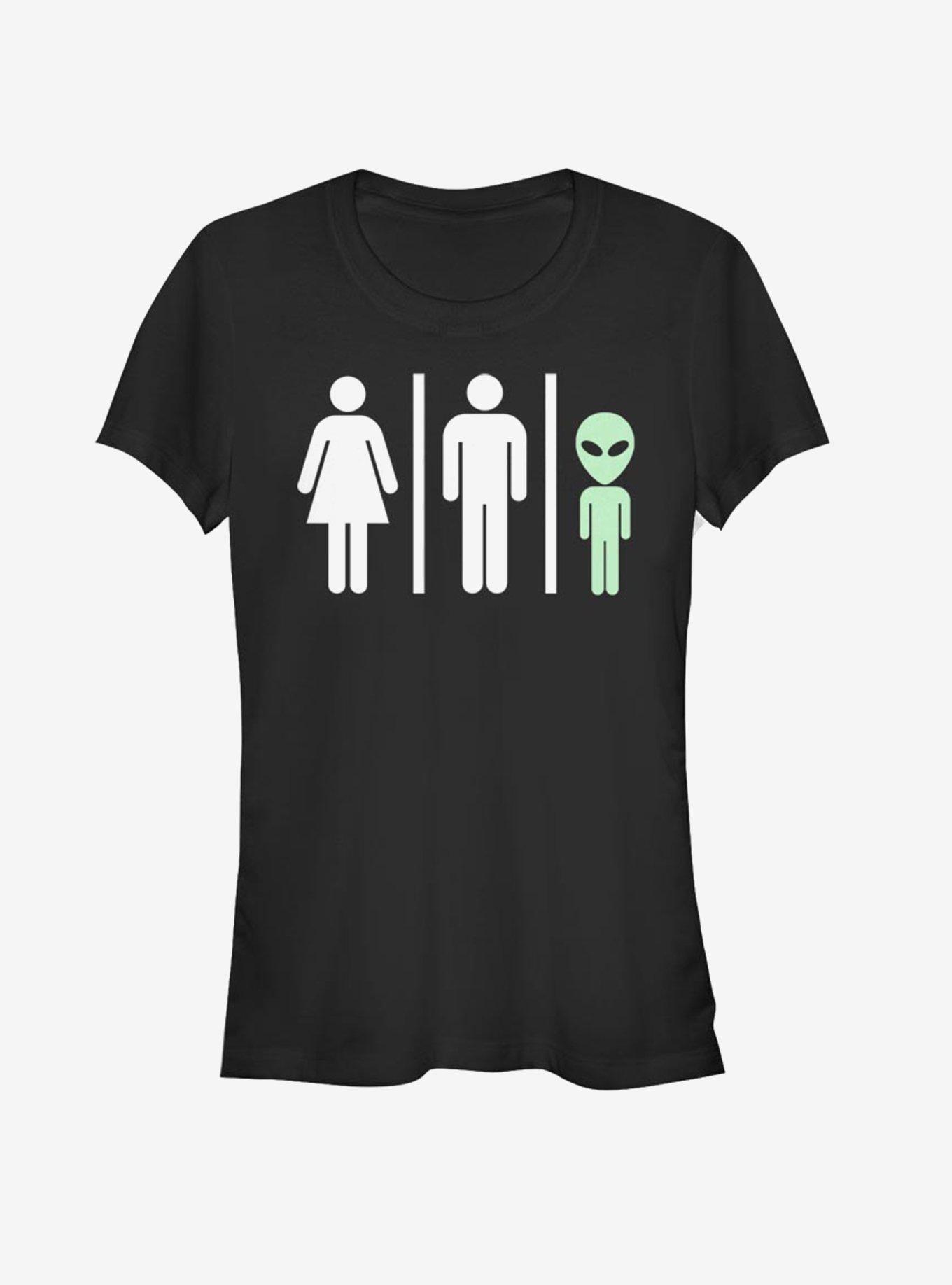 Bathroom Rules Alien Girls T-Shirt, , hi-res