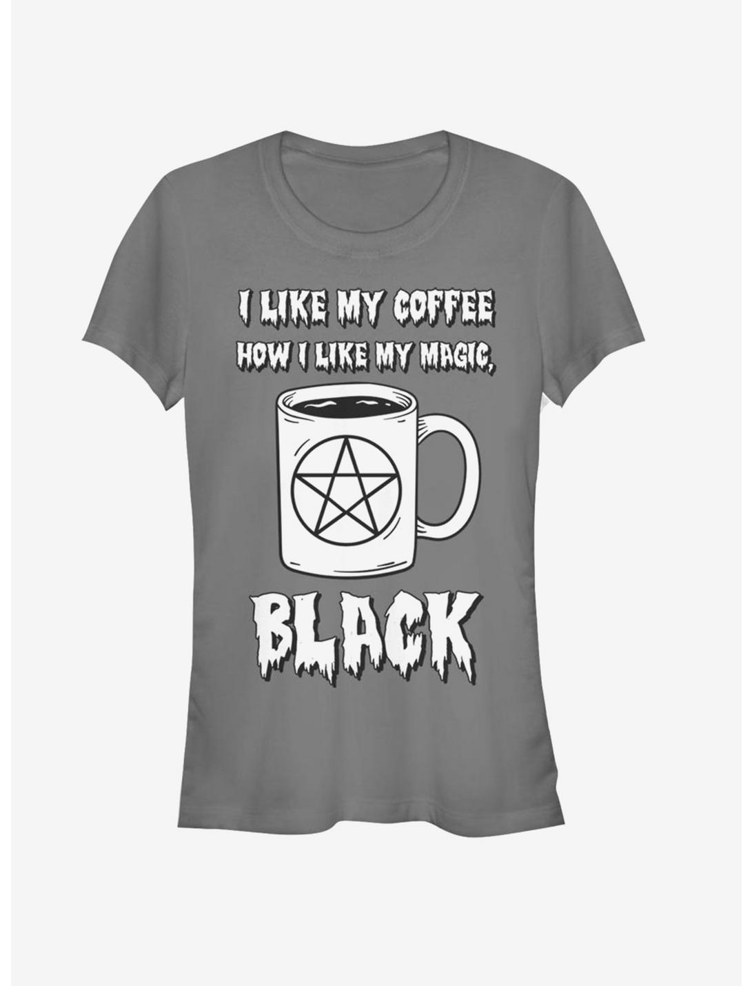 Black Coffee Magic Girls T-Shirt, CHARCOAL, hi-res