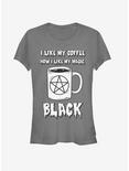 Black Coffee Magic Girls T-Shirt, CHARCOAL, hi-res