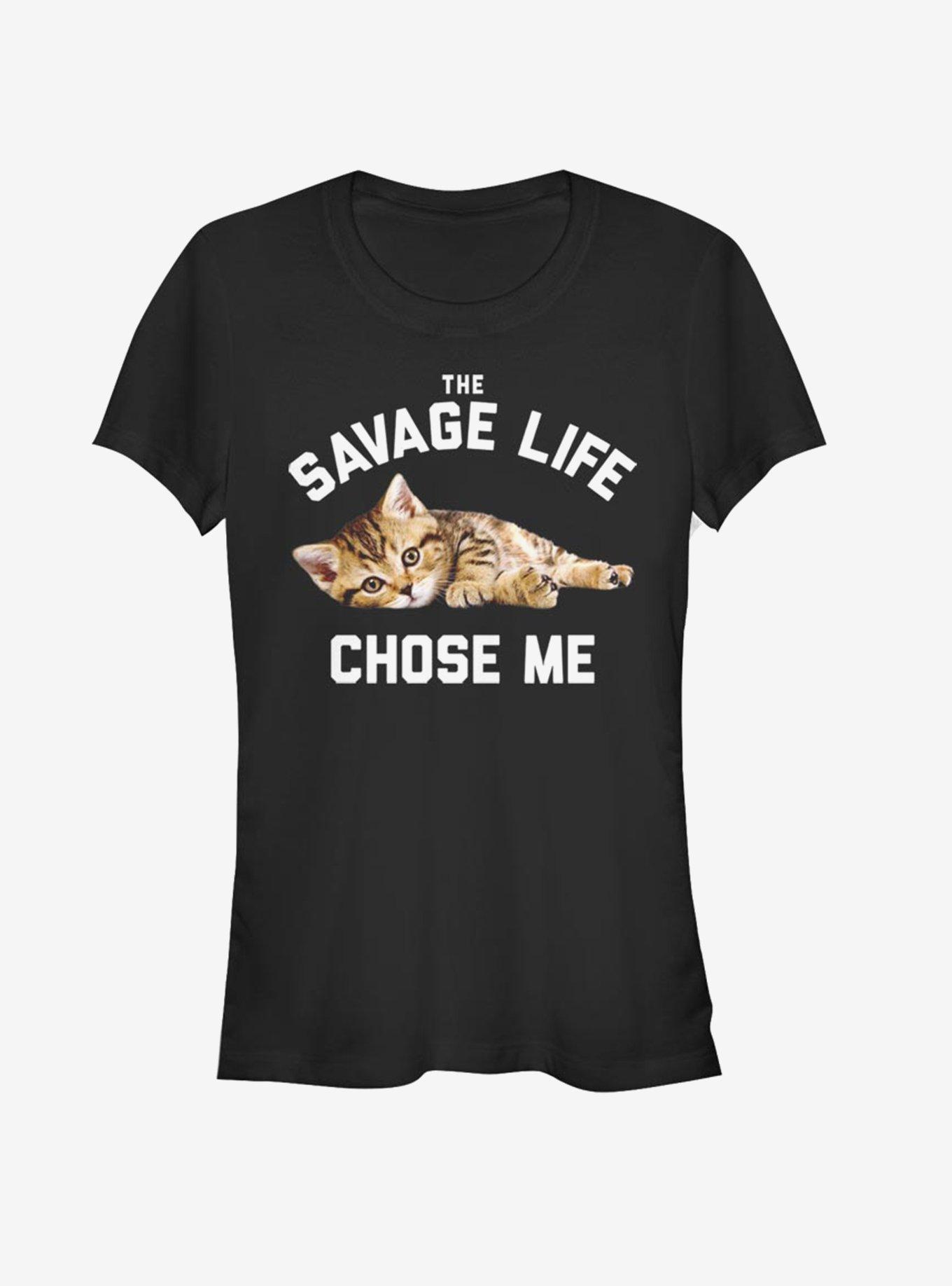 Savage Life Girls T-Shirt, BLACK, hi-res
