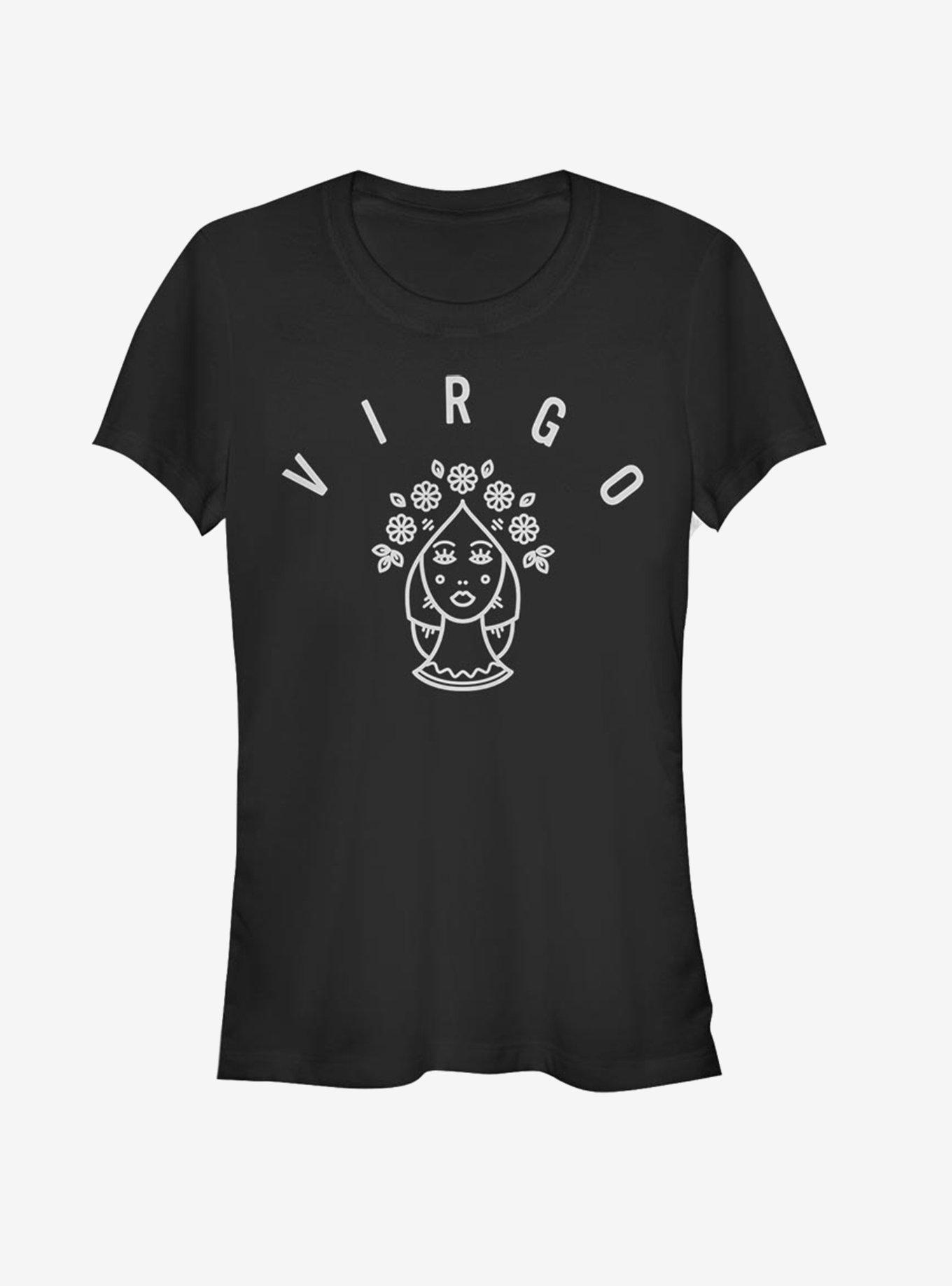 Virgo Astrology Sign Girls T-Shirt, BLACK, hi-res