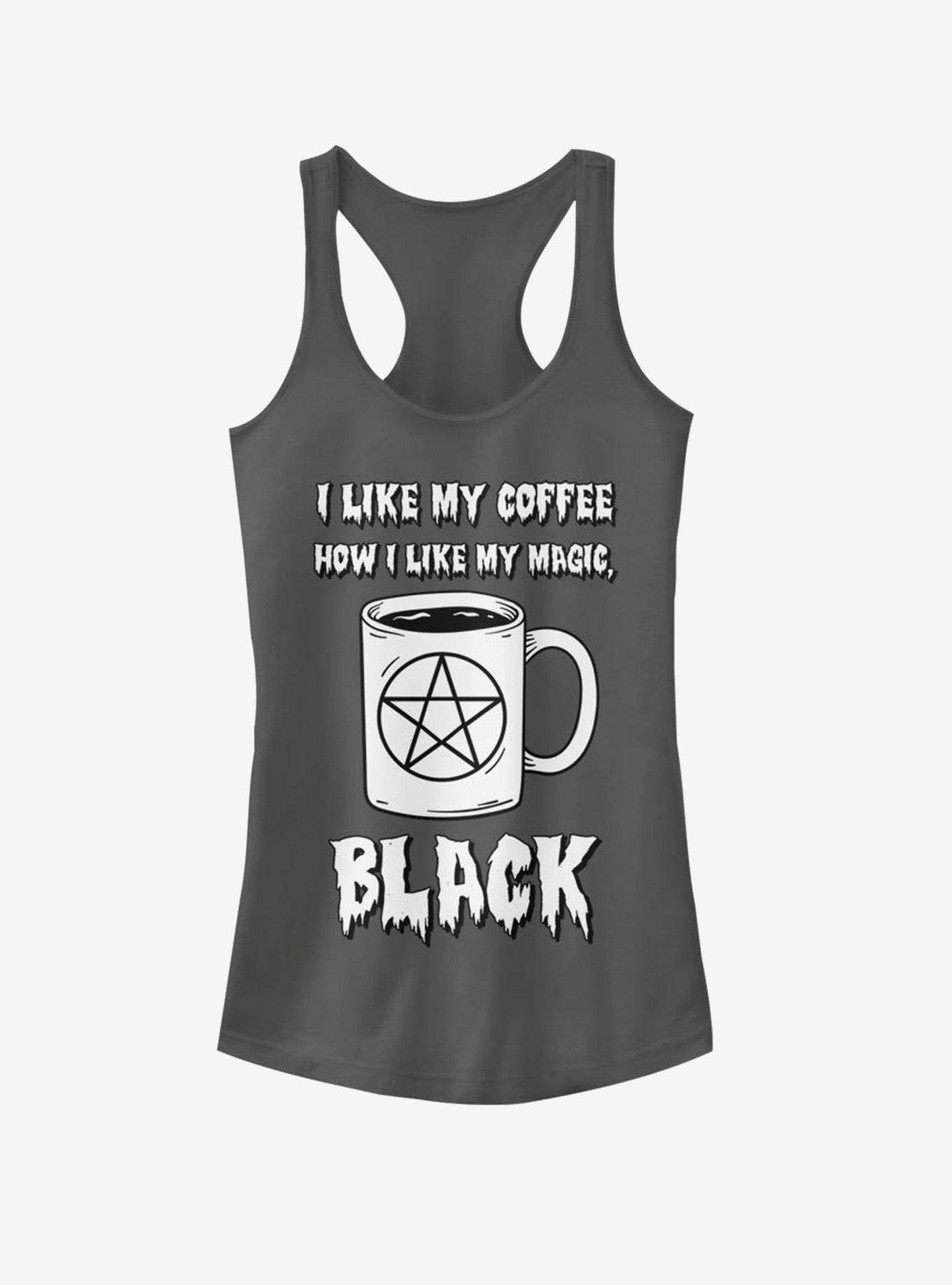 Black Coffee Magic Girls Tank, CHARCOAL, hi-res