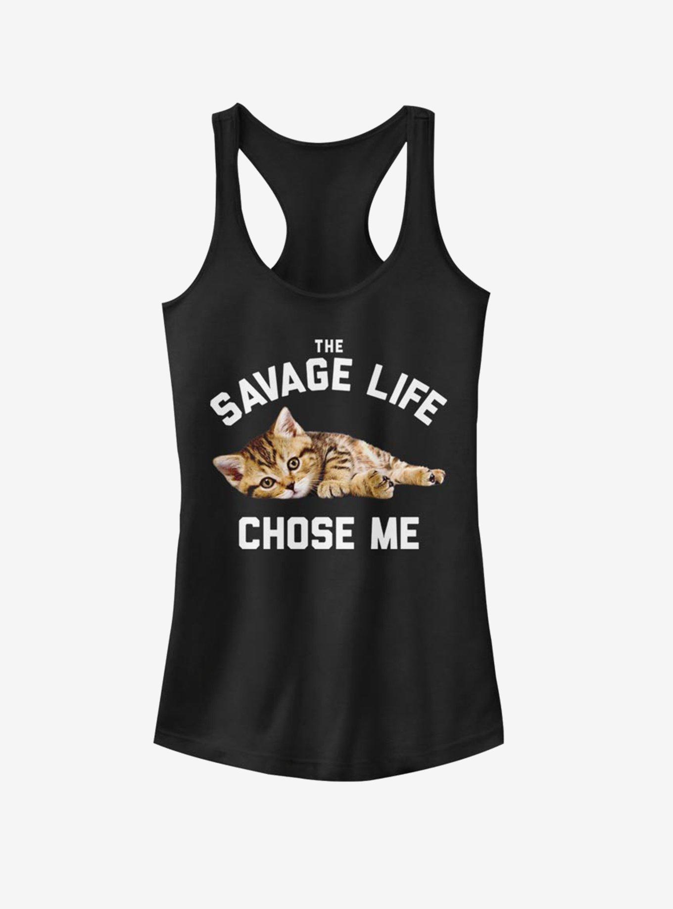 The Savage Life Chose Me Kitten Girls Tank, , hi-res
