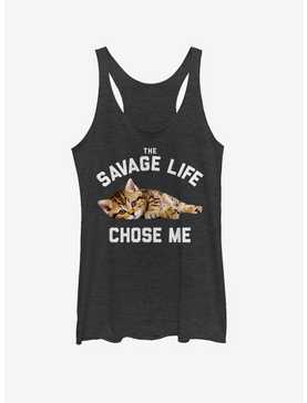 The Savage Life Chose Me Kitten Girls Tank, , hi-res
