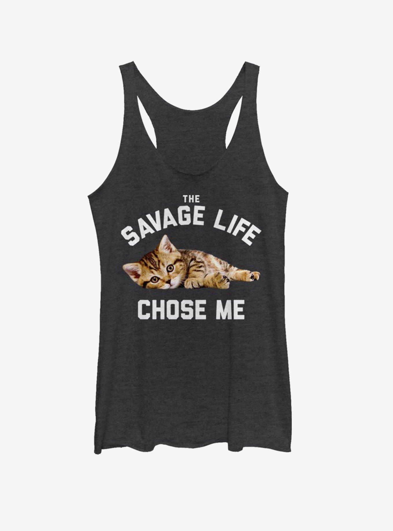 The Savage Life Chose Me Kitten Girls Tank, , hi-res