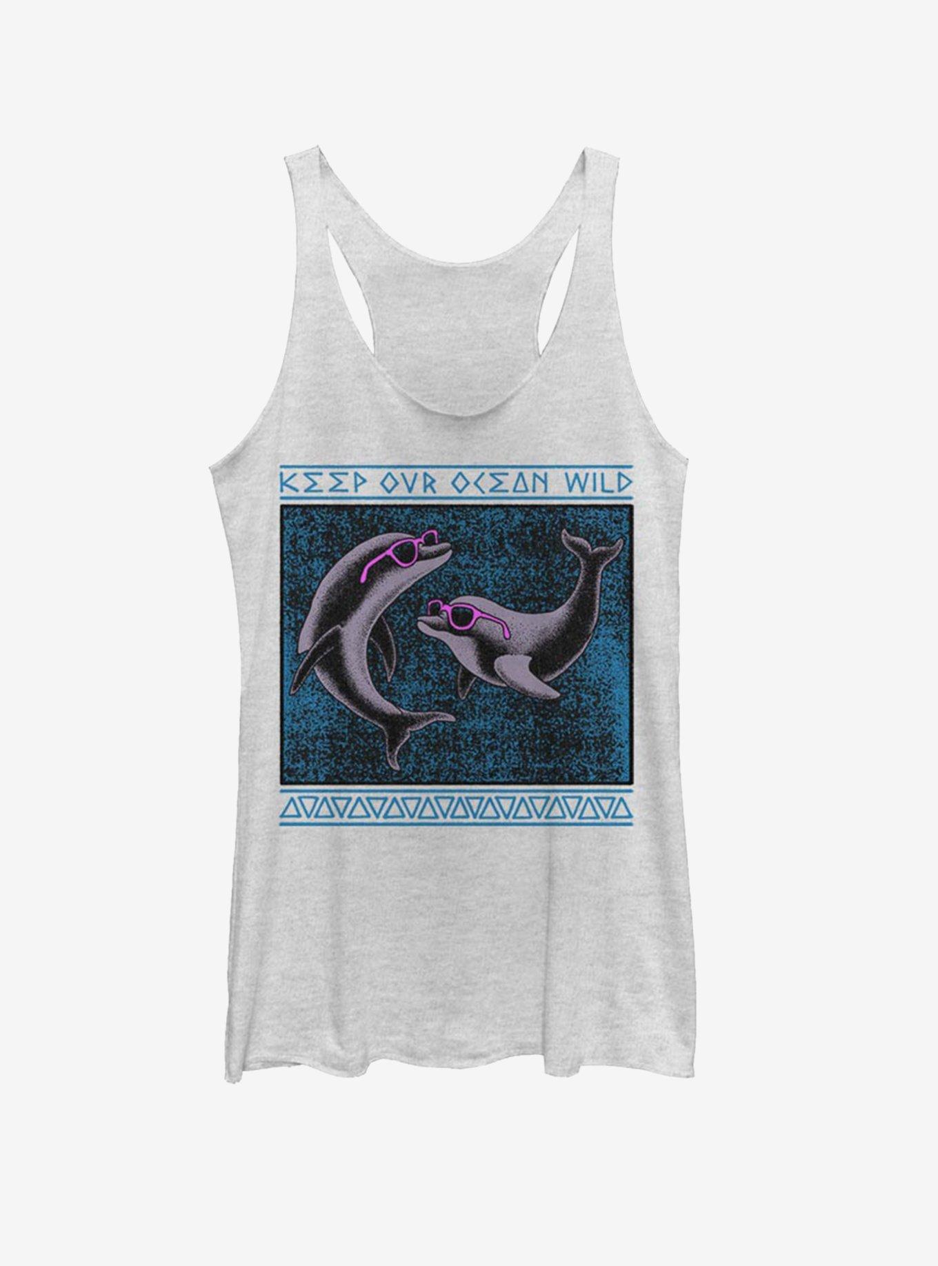 Wild Oceans Girls Tank, WHITE HTR, hi-res