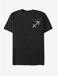 Sagittarius Astrology Sign T-Shirt, BLACK, hi-res