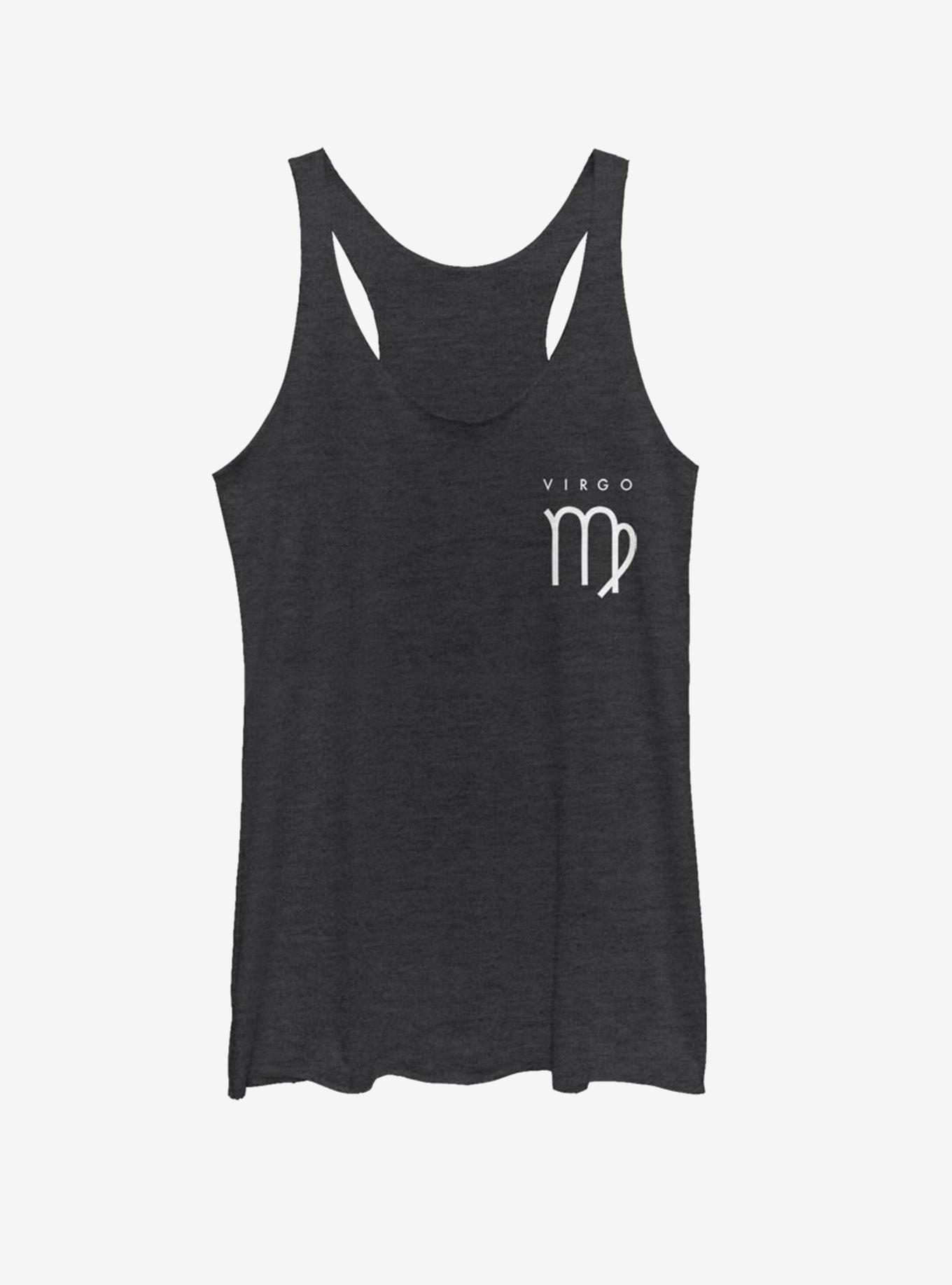 Virgo Astrology Sign Girls Tank, BLK HTR, hi-res