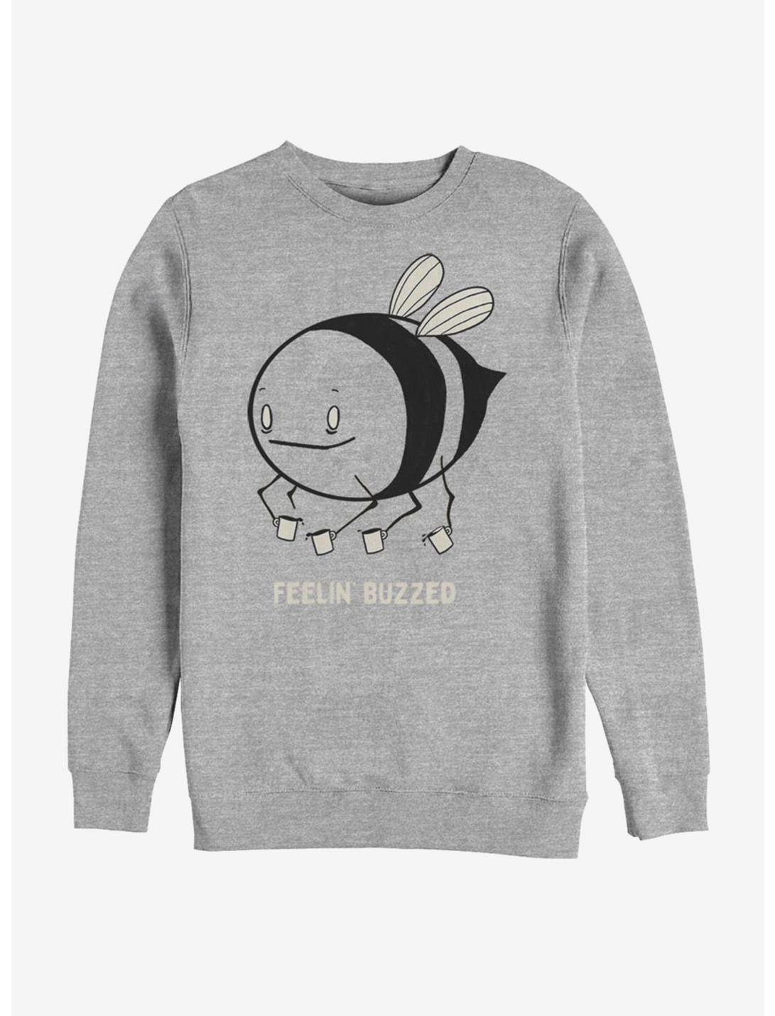 Feeling Buzzed Bee Sweatshirt, ATH HTR, hi-res