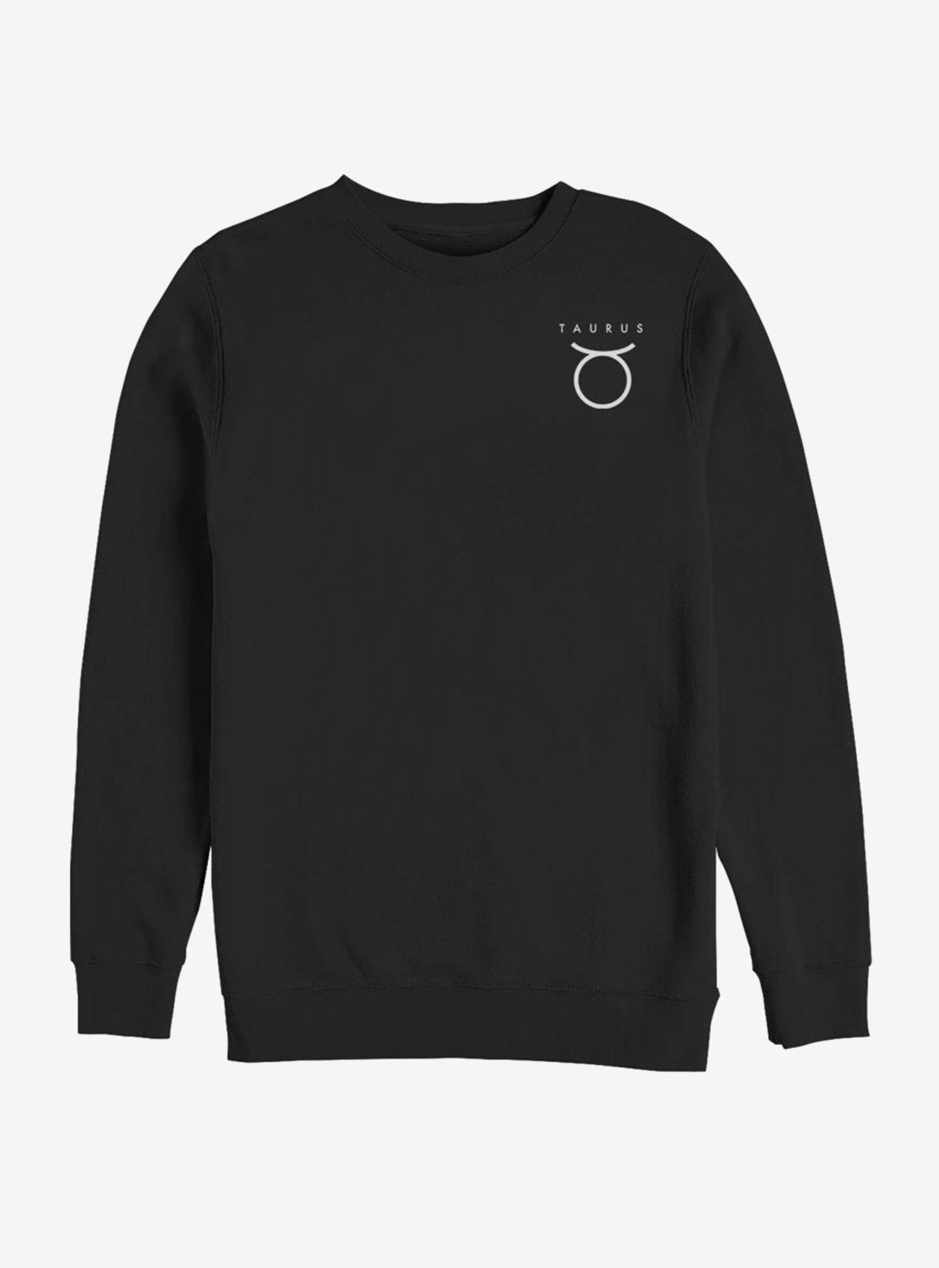 Taurus Astrology Sign Sweatshirt, BLACK, hi-res