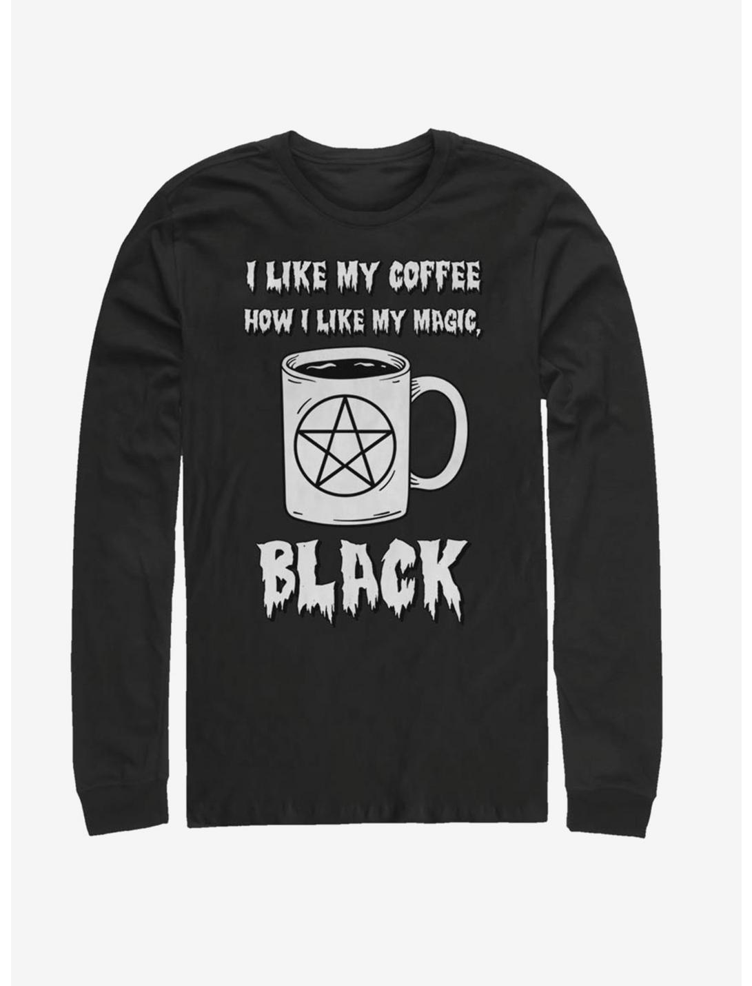 Black Coffee Magic Long-Sleeve T-Shirt, BLACK, hi-res