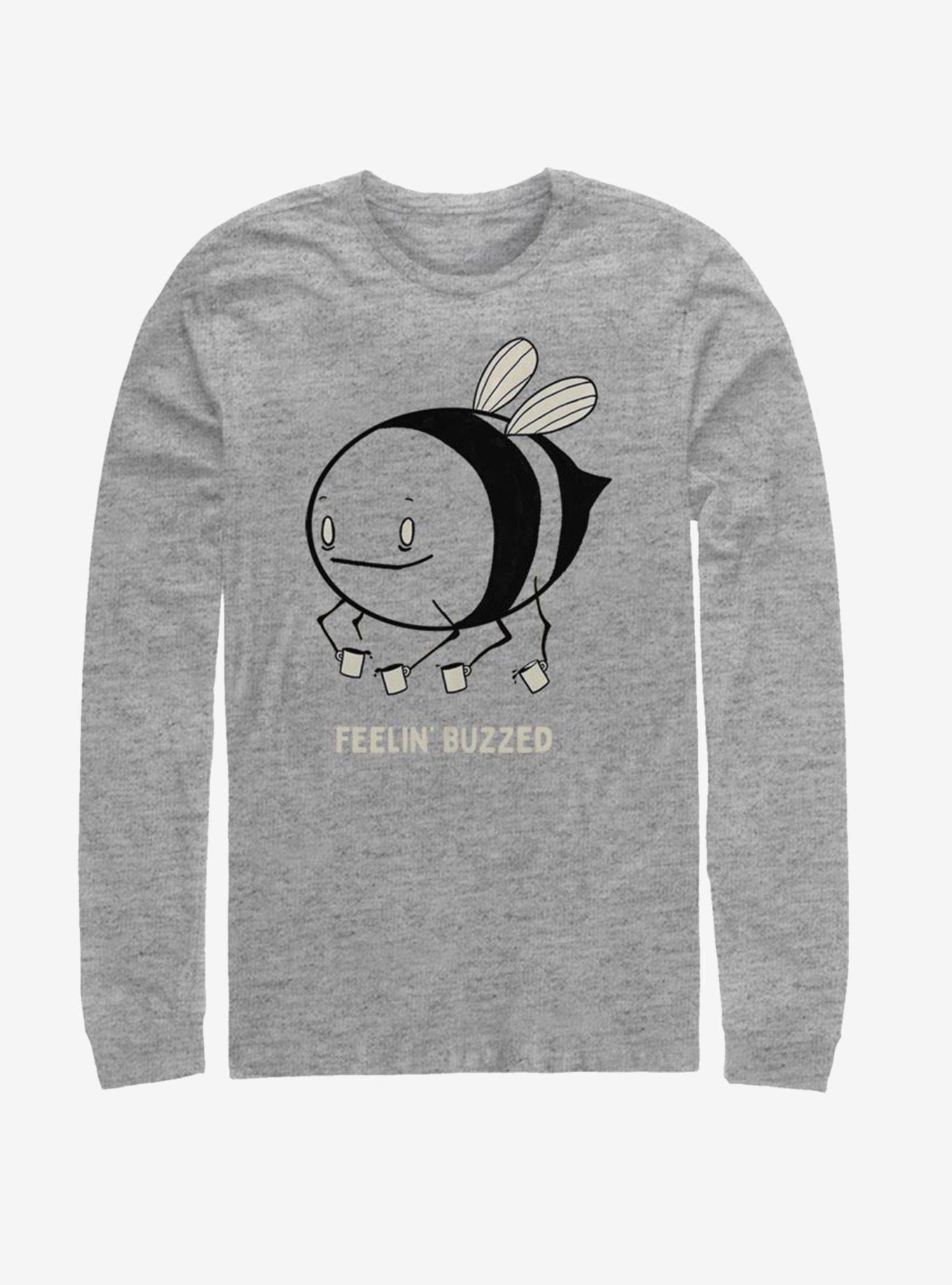 Feeling Buzzed Bee Long-Sleeve T-Shirt, ATH HTR, hi-res