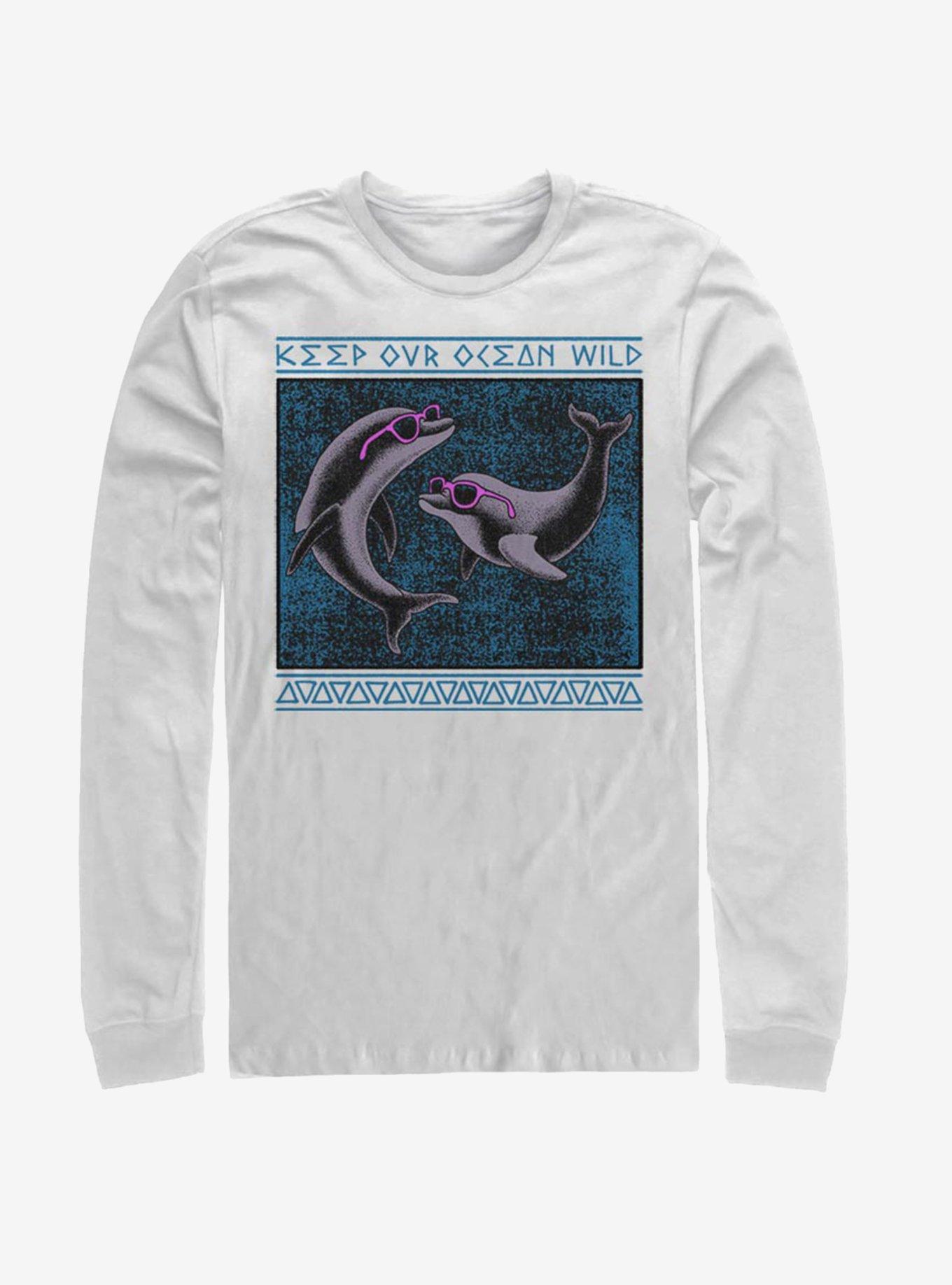 Wild Oceans Long-Sleeve T-Shirt, WHITE, hi-res