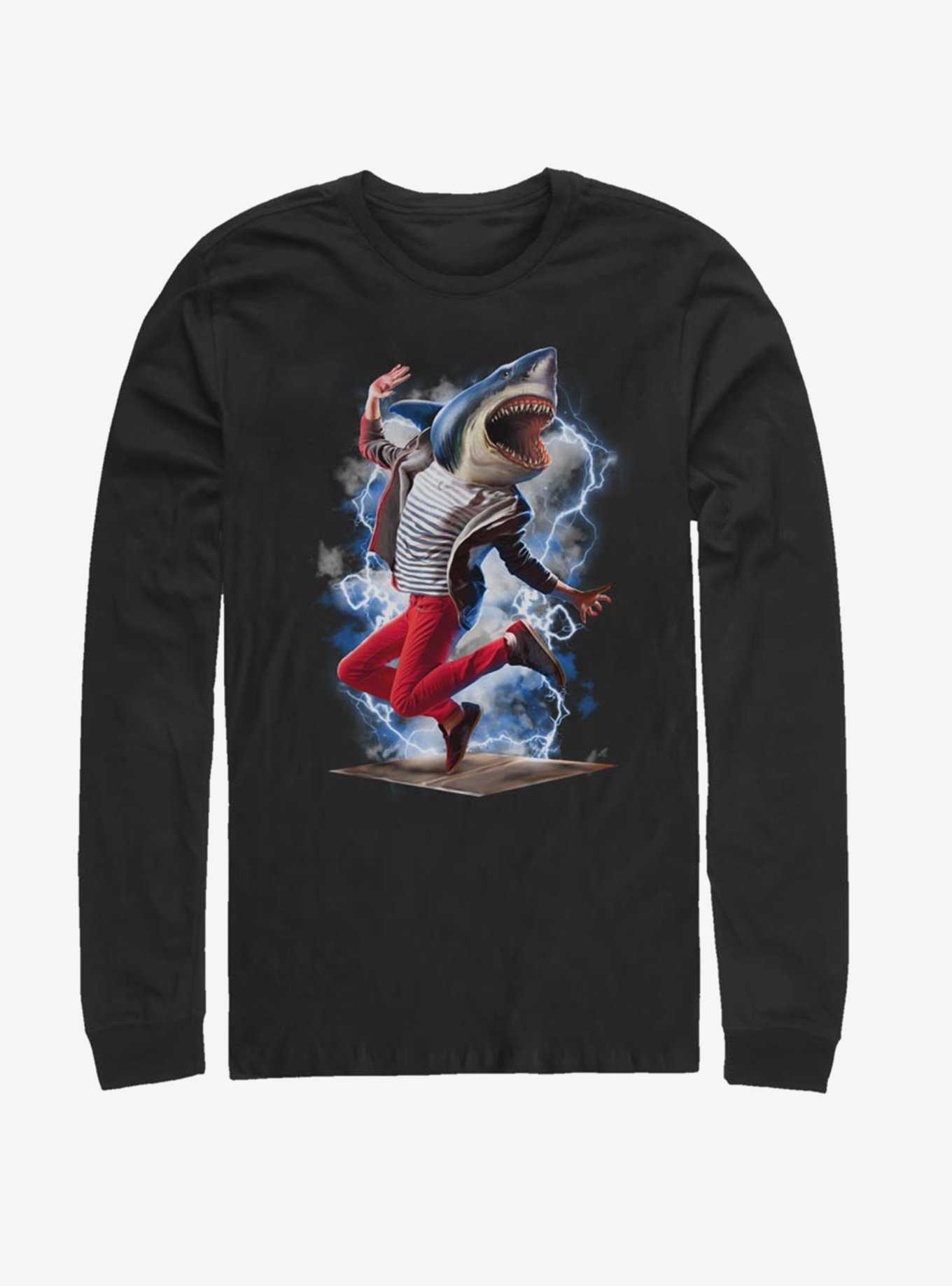 Shark Break Dancer Long-Sleeve T-Shirt, , hi-res