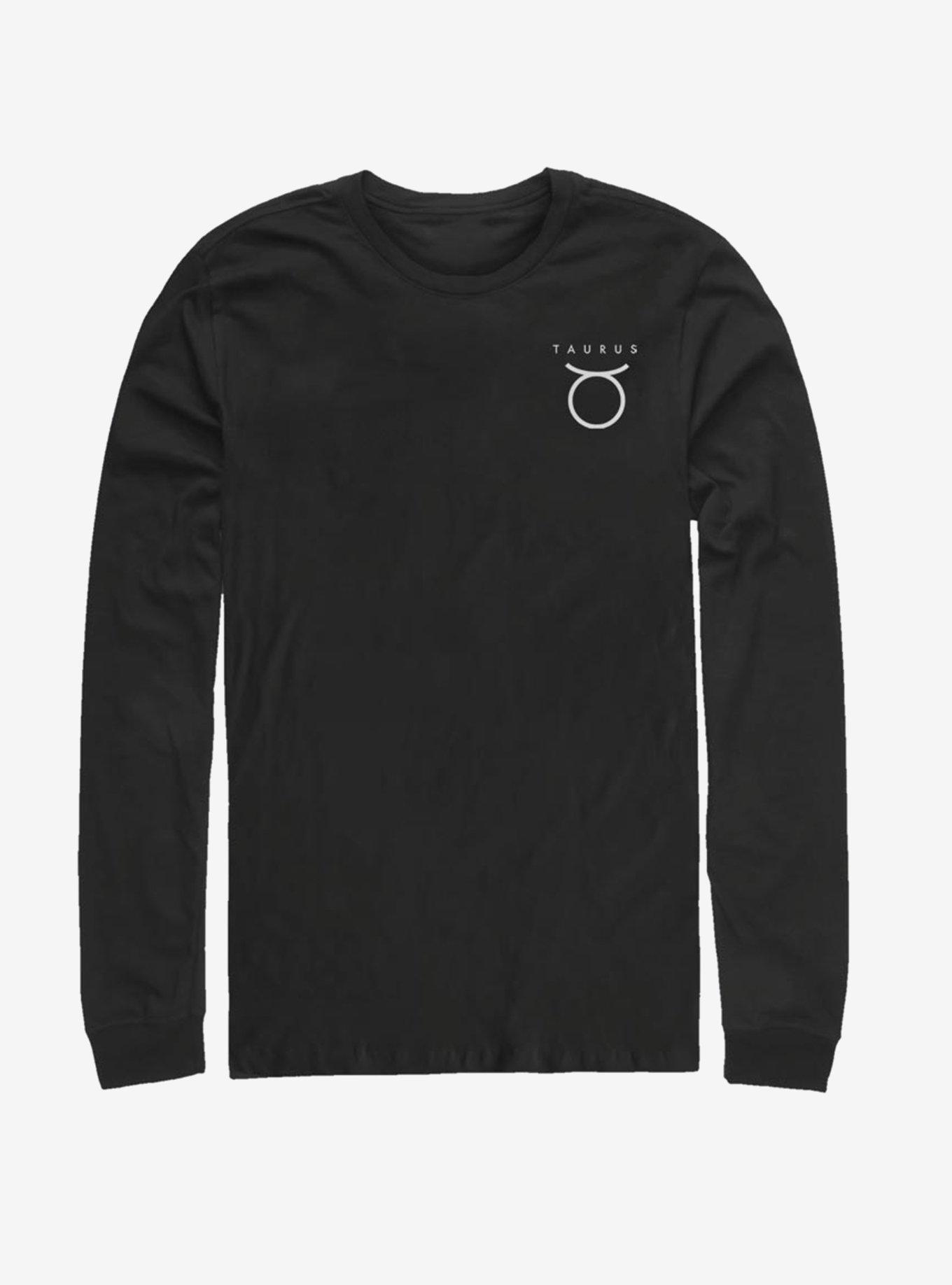 Taurus Astrology Sign Long-Sleeve T-Shirt, BLACK, hi-res