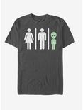 Bathroom Rules Alien T-Shirt, CHARCOAL, hi-res