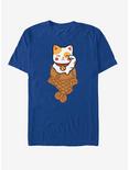 Lucky Cat Taiyaki T-Shirt, ROYAL, hi-res