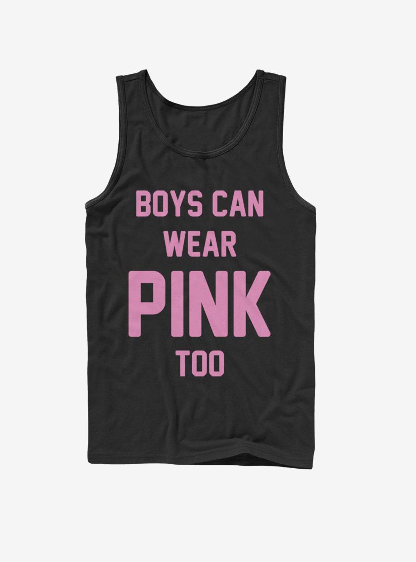 Boys Can Wear Pink Too Tank, BLACK, hi-res