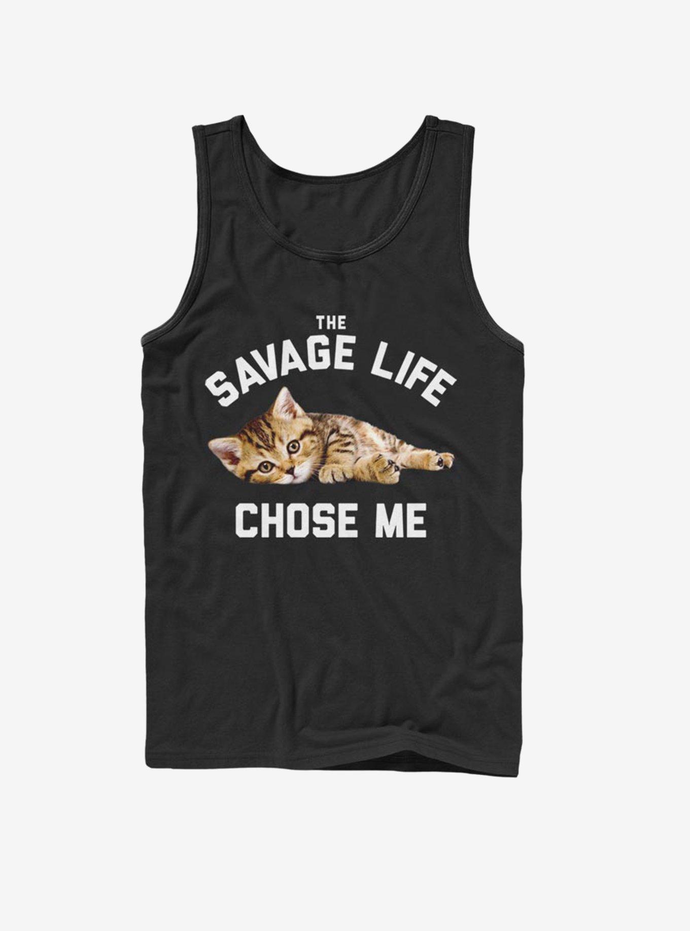 Savage Life Tank, BLACK, hi-res