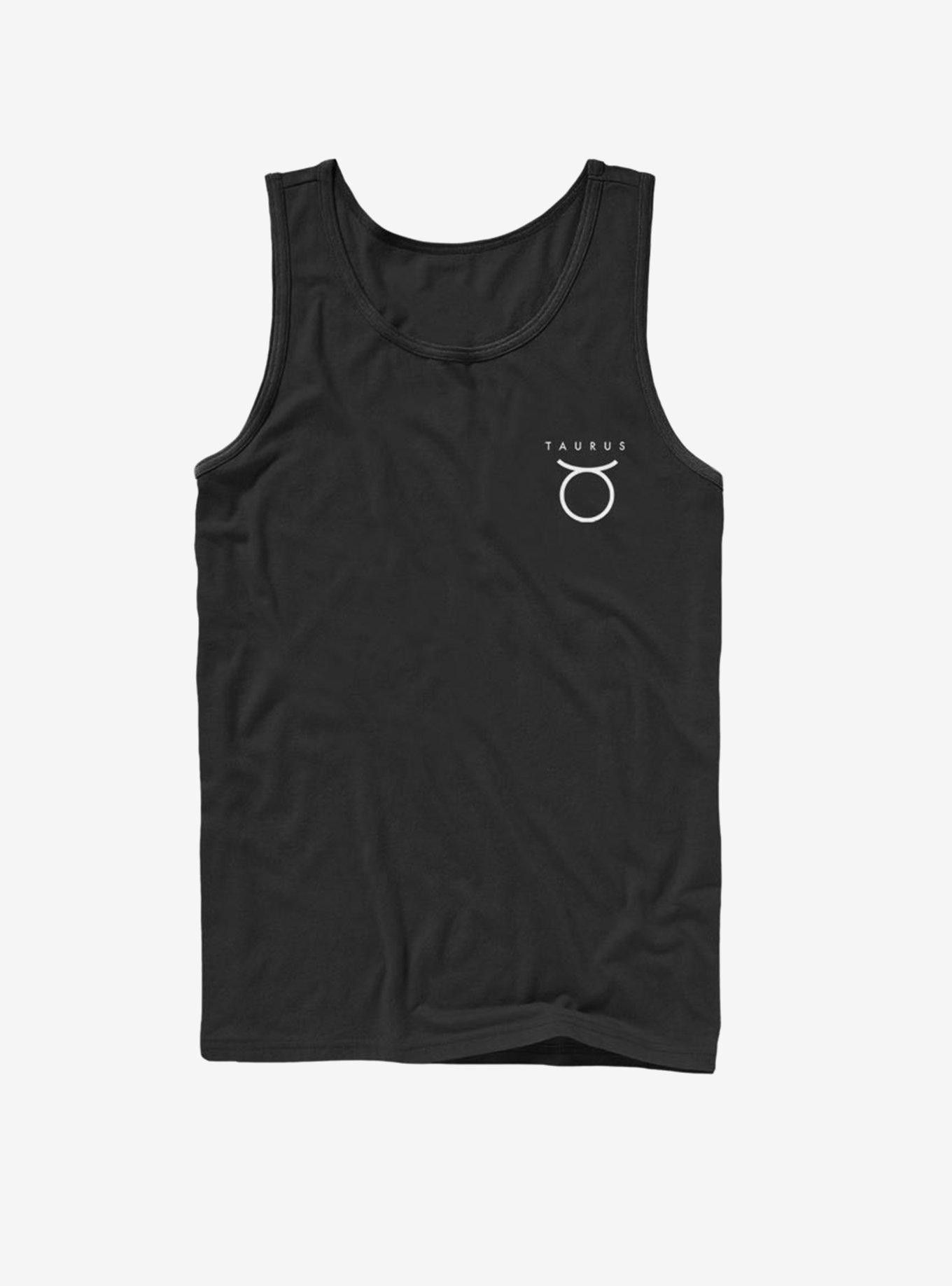 Taurus Astrology Sign Tank, BLACK, hi-res