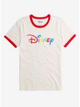 Disney Rainbow Logo Ringer T-Shirt, MULTI, hi-res