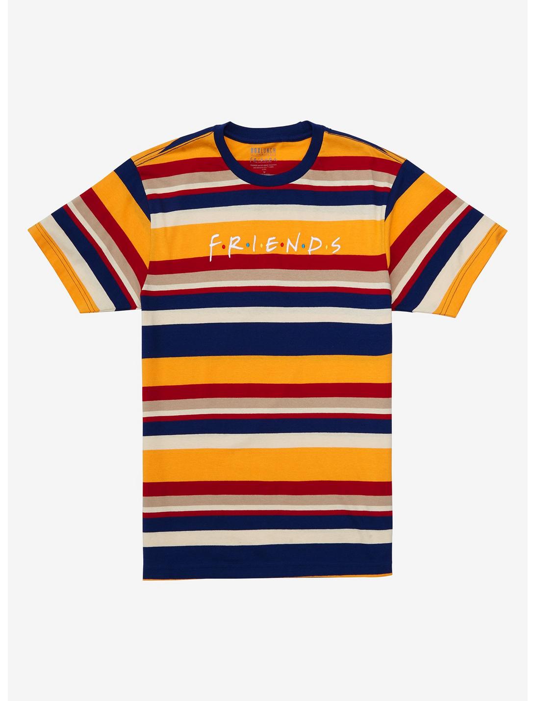 Friends Logo Striped T-Shirt - BoxLunch Exclusive, MULTI, hi-res