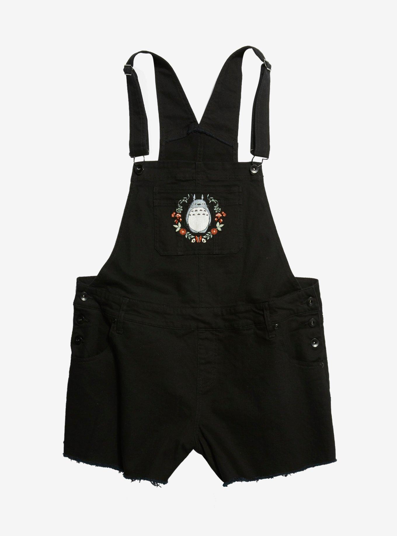 Studio Ghibli My Neighbor Totoro Shortalls Plus Size, BLACK, hi-res