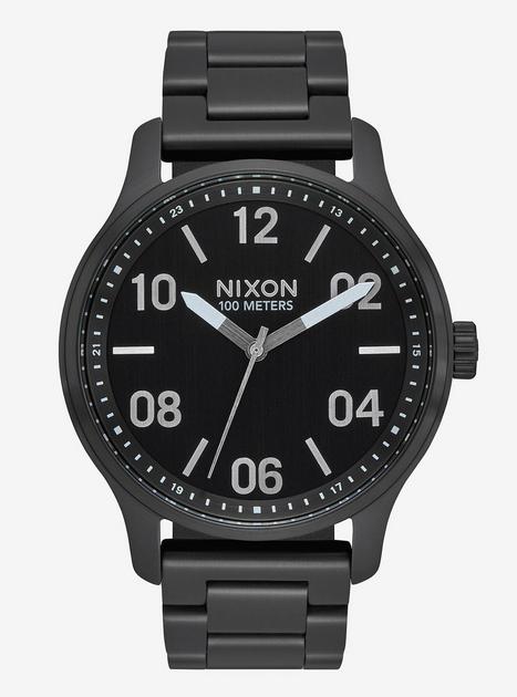 Nixon Patrol Black Silver Watch | Hot Topic