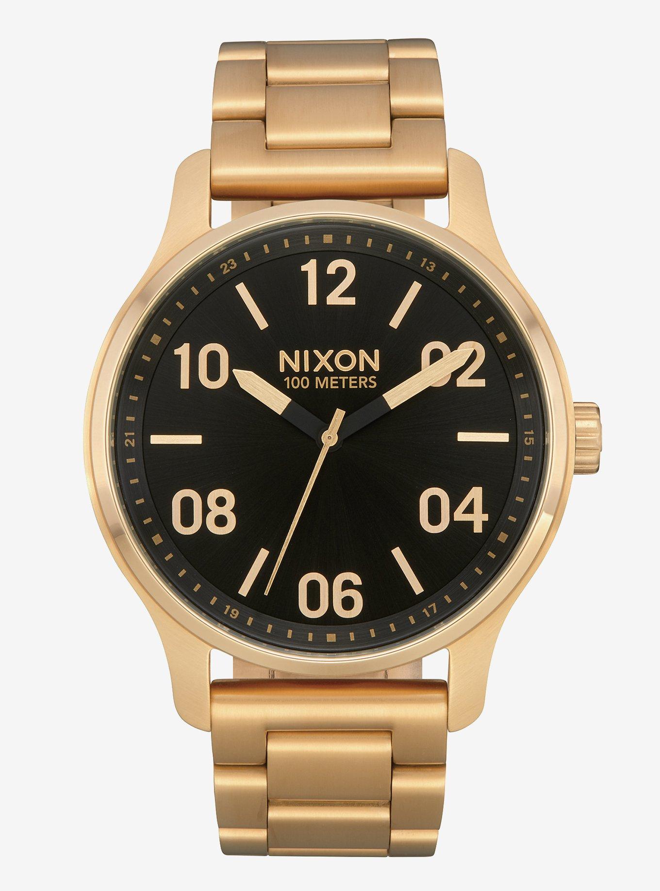 Nixon Patrol Gold Black Watch, , hi-res