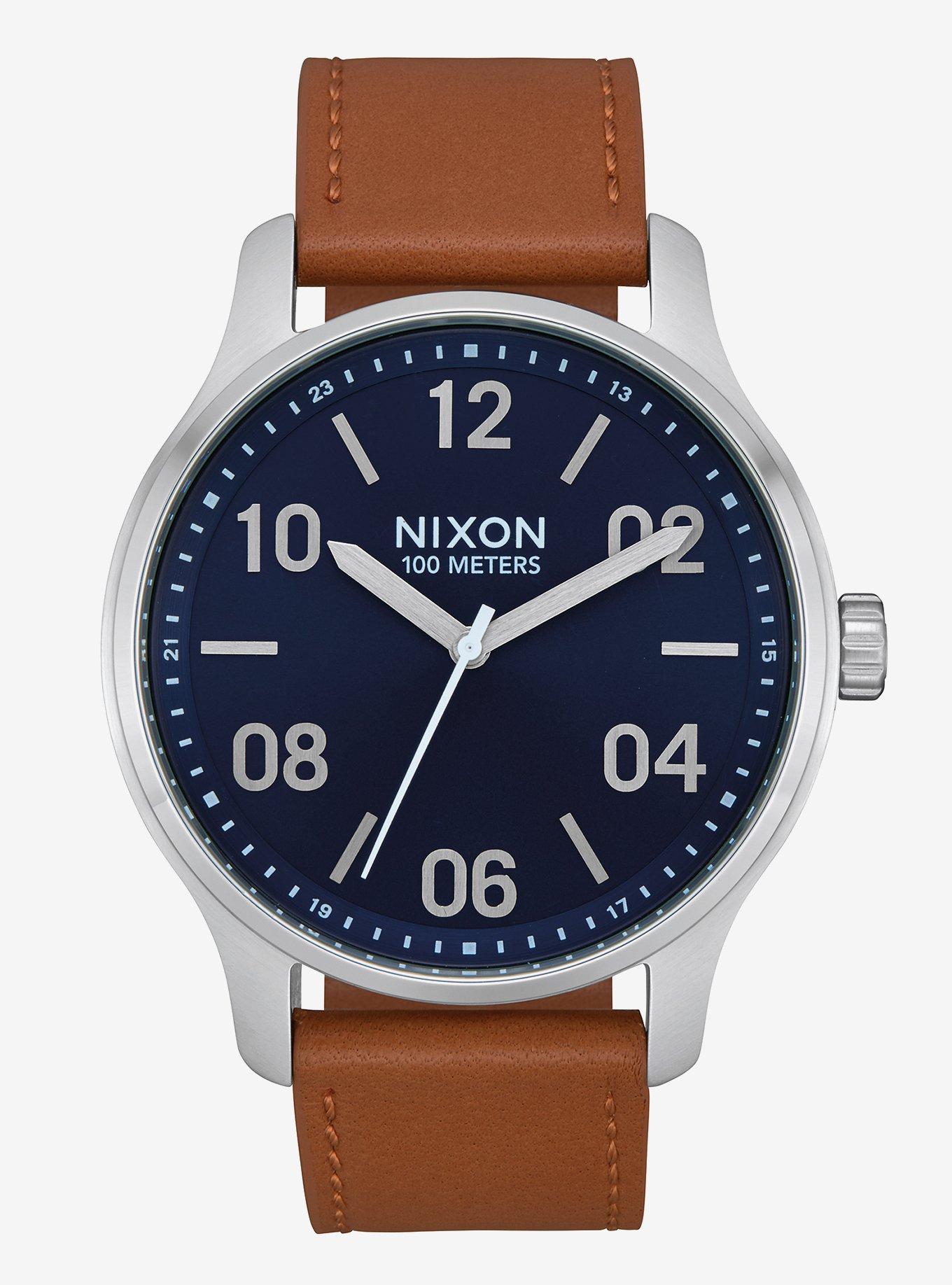 Nixon Patrol Leather Navy Saddle Watch, , hi-res