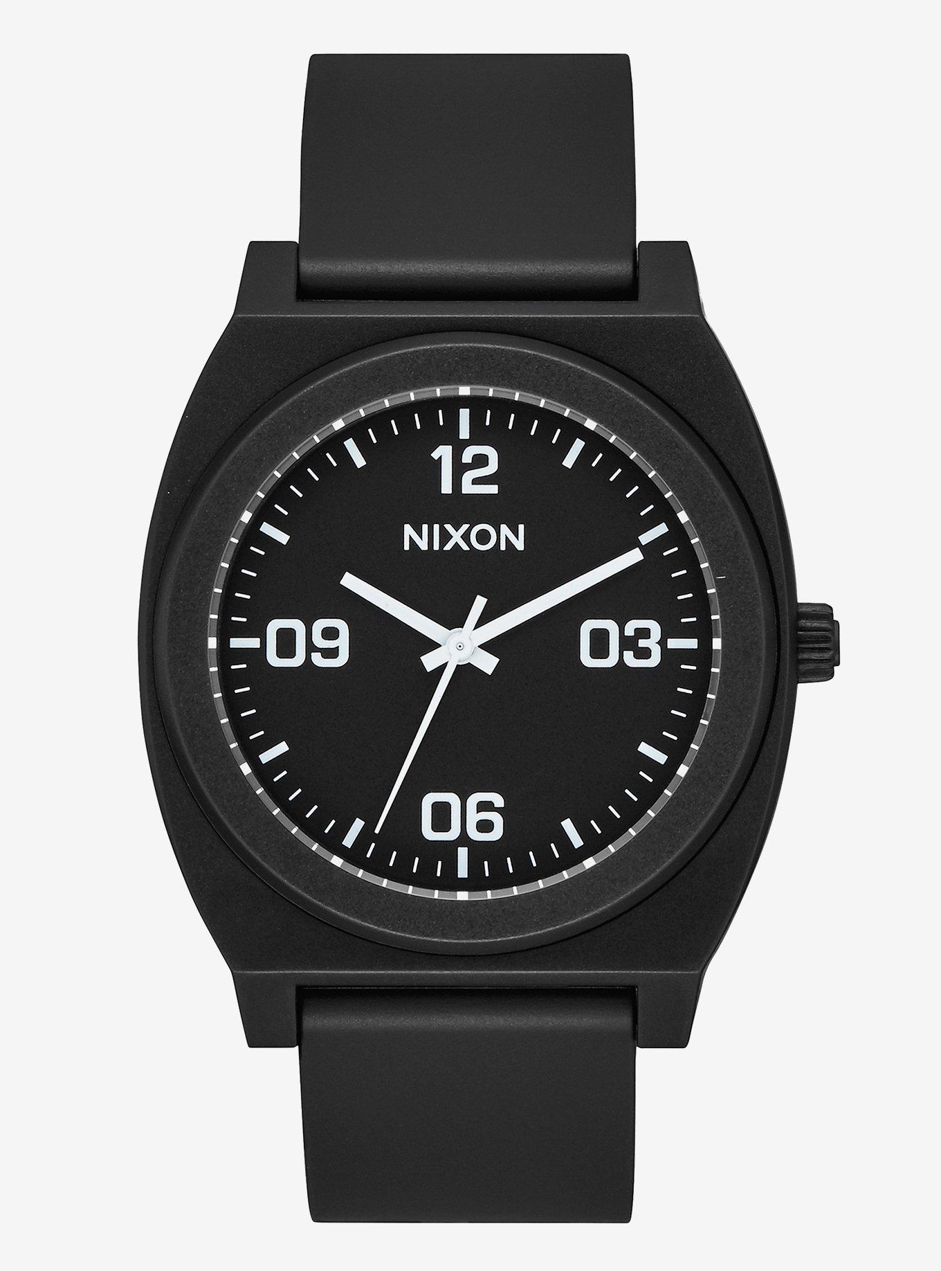 Nixon Time Teller P Corp Matte Black White Watch, , hi-res