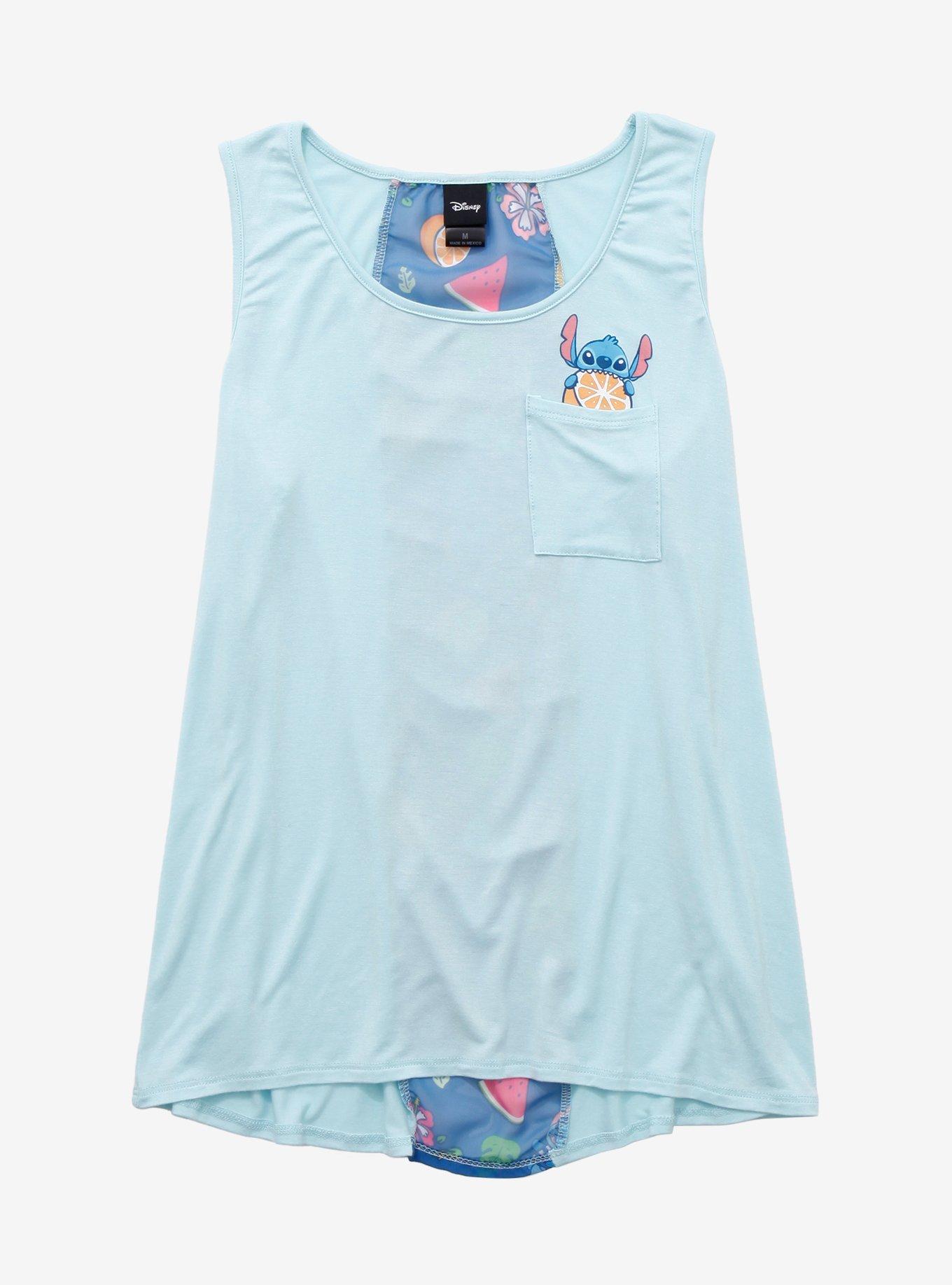 Disney Lilo & Stitch Fruit Stitch Chiffon Back Girls Tank Top, MULTI, hi-res